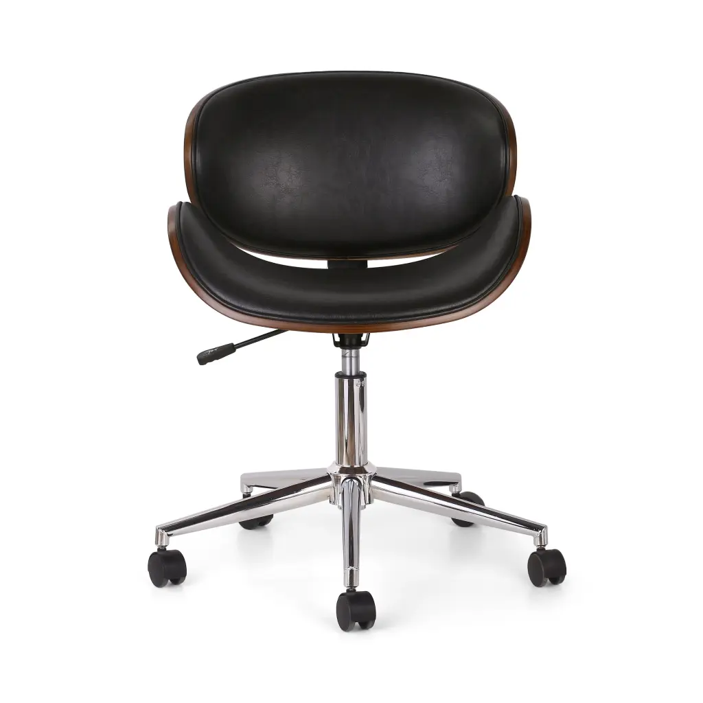 Black Dark Walnut PU Office Chair nh-an