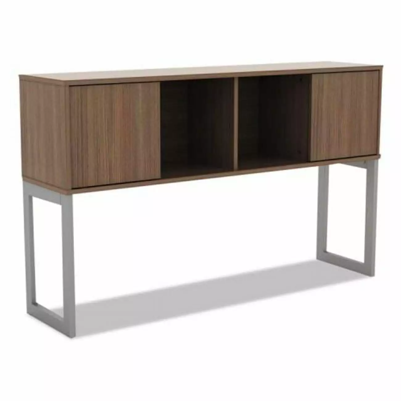 Alera LSHH60WA 36.5 H x 60 W x 15 D Open Office Desk Series Hutch Modern Walnut Alera Group