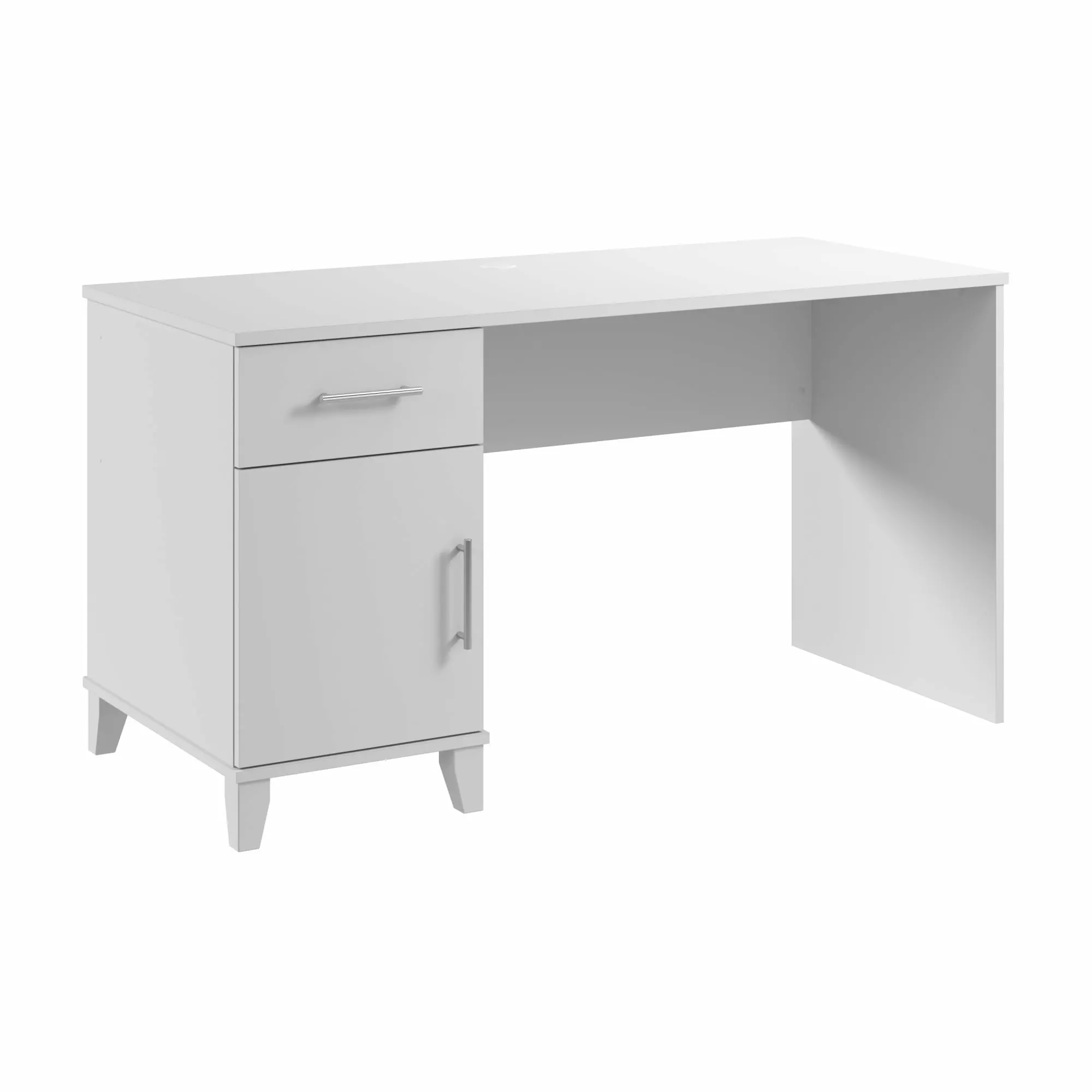Bush Furniture Somerset 54W Office Desk Drawers White Modern Workspace