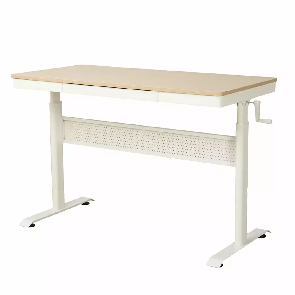 48x24 inch Freestanding Office Desk Metal Drawer 29.5 to 47.6 Adjustable Height Desk Workstation Desk Kojooin