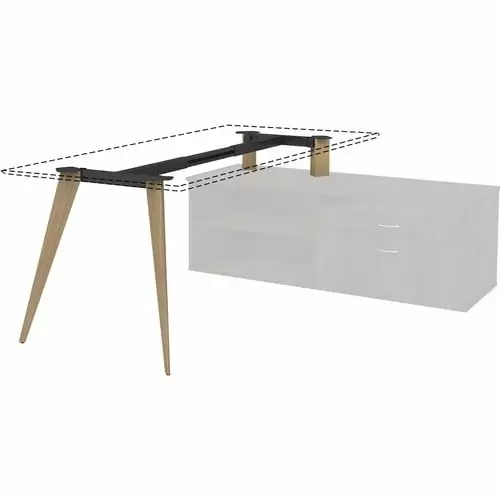 Lorell Relevance Wood Frame 30 68 x 23 x 28.5 Metal Crossbar Natural Finish
