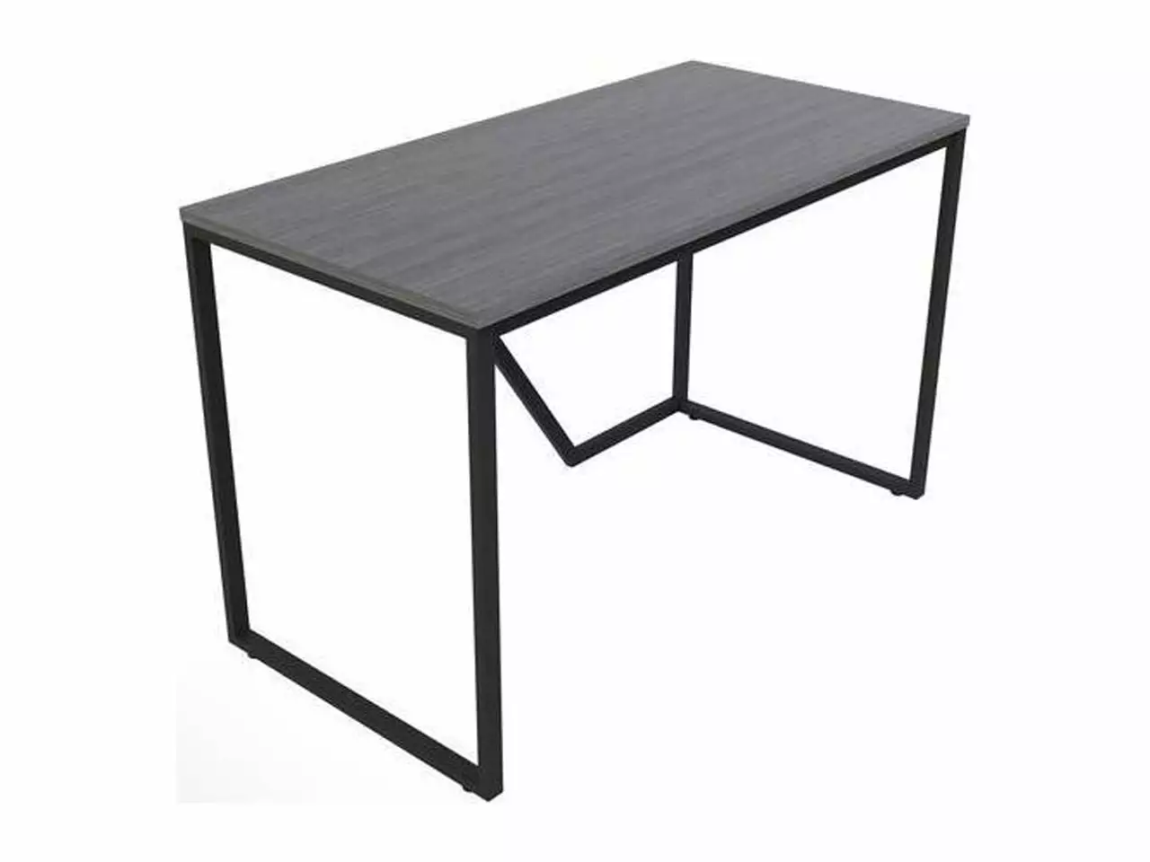 Lorell SOHO Desk 48x24x30 Gray Laminate Black Frame LLR03700