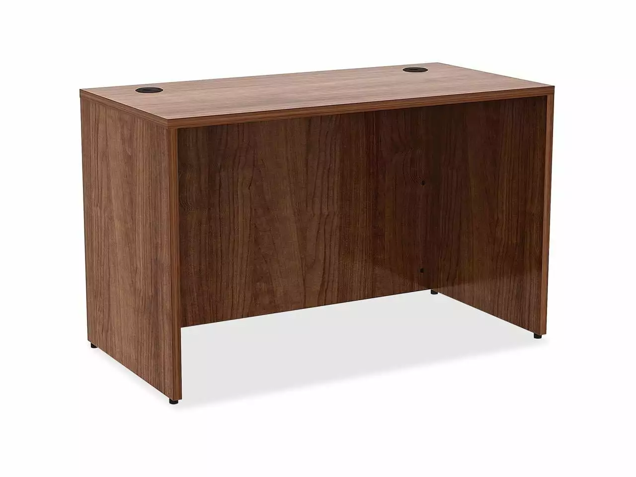 Lorell Walnut Laminate Desk 48x24x29.5 Inches Office and Home