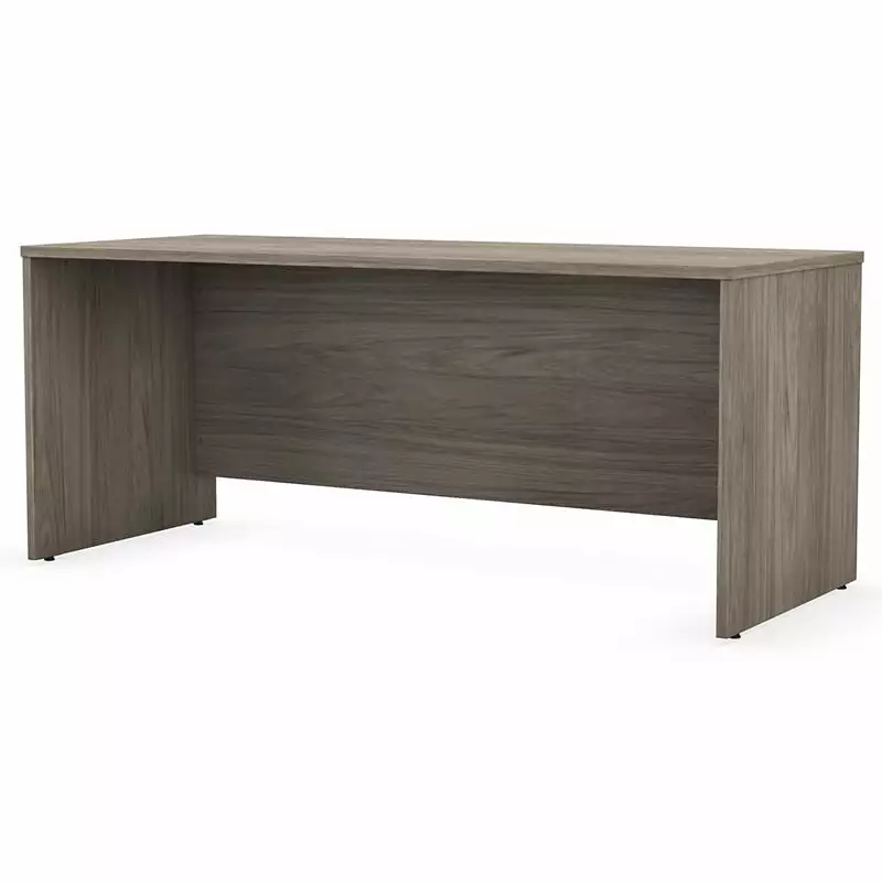 Pemberly Row 72W x 30D Office Desk Modern Hickory - Engineered Wood - Spacious Workstation