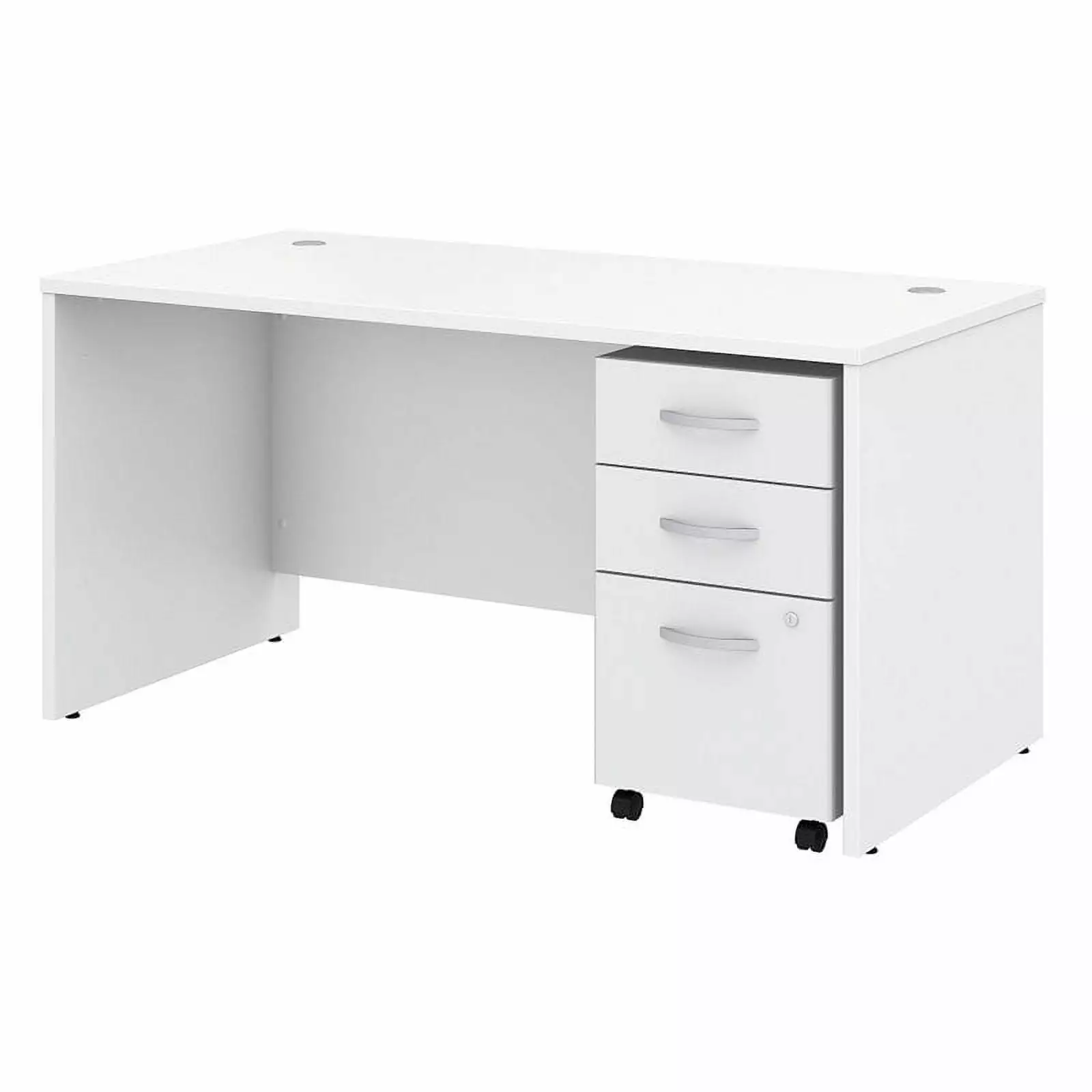 Scranton & Co Furniture 60W Office Desk File Cabinet White - Functional Home Office