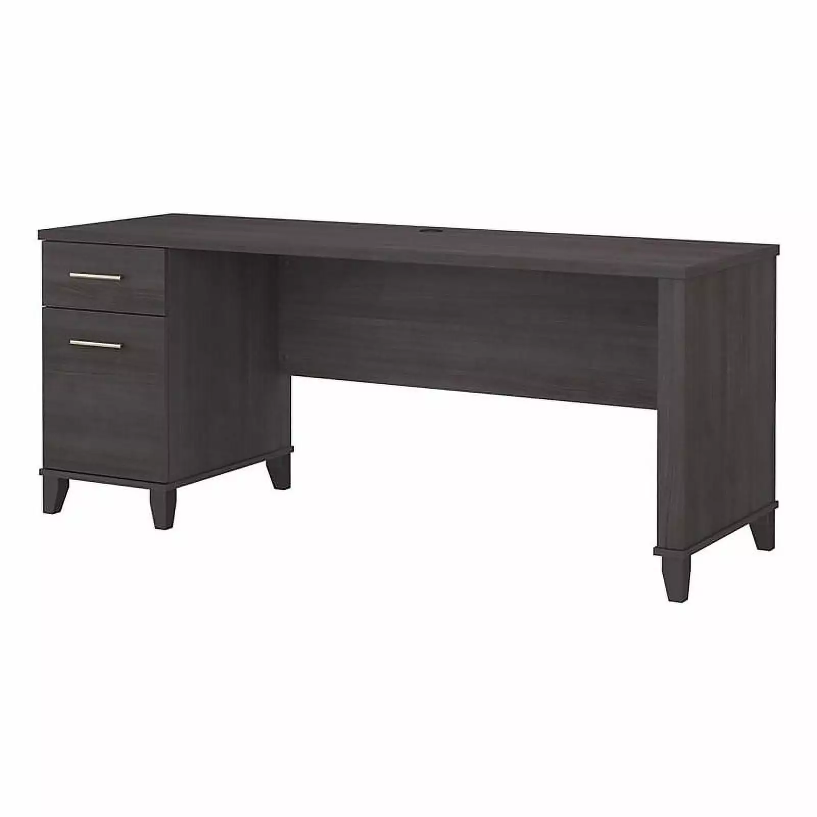 Scranton & Co 72 Transitional Engineered Wood Office Desk Drawers Gray - Spacious Workstation