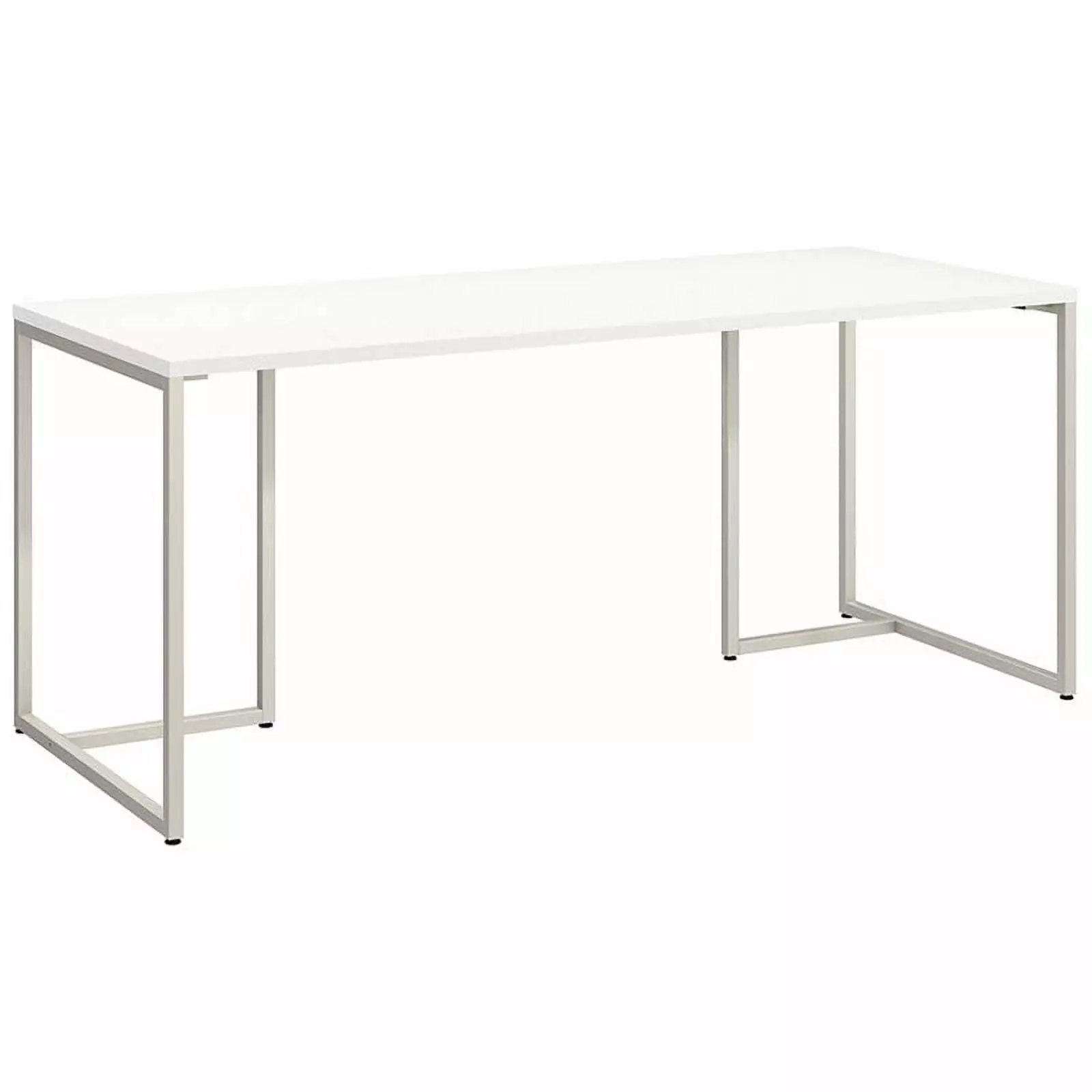 UrbanPro 72 Engineered Wood Table Desk Metal Base White