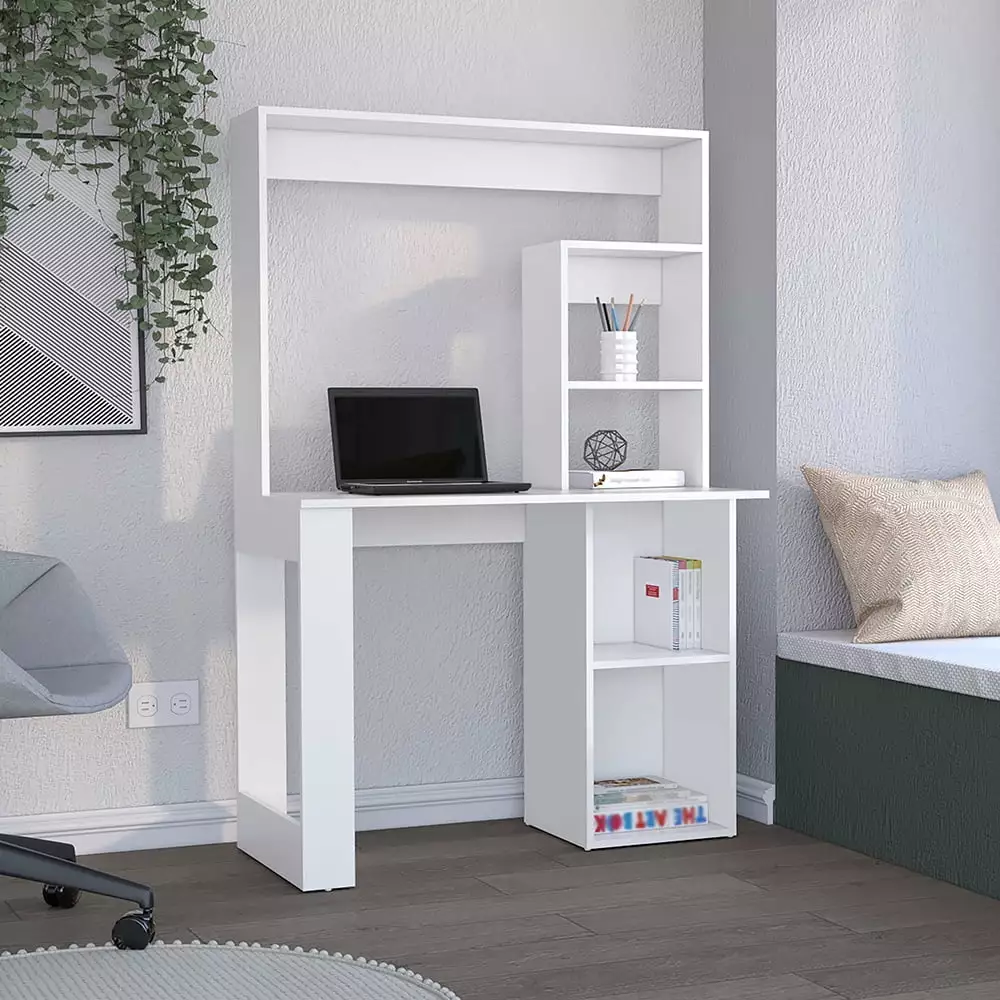 Ryndon Desk Hutch 59.52 Inches Elevated Workspace Yeah Depot