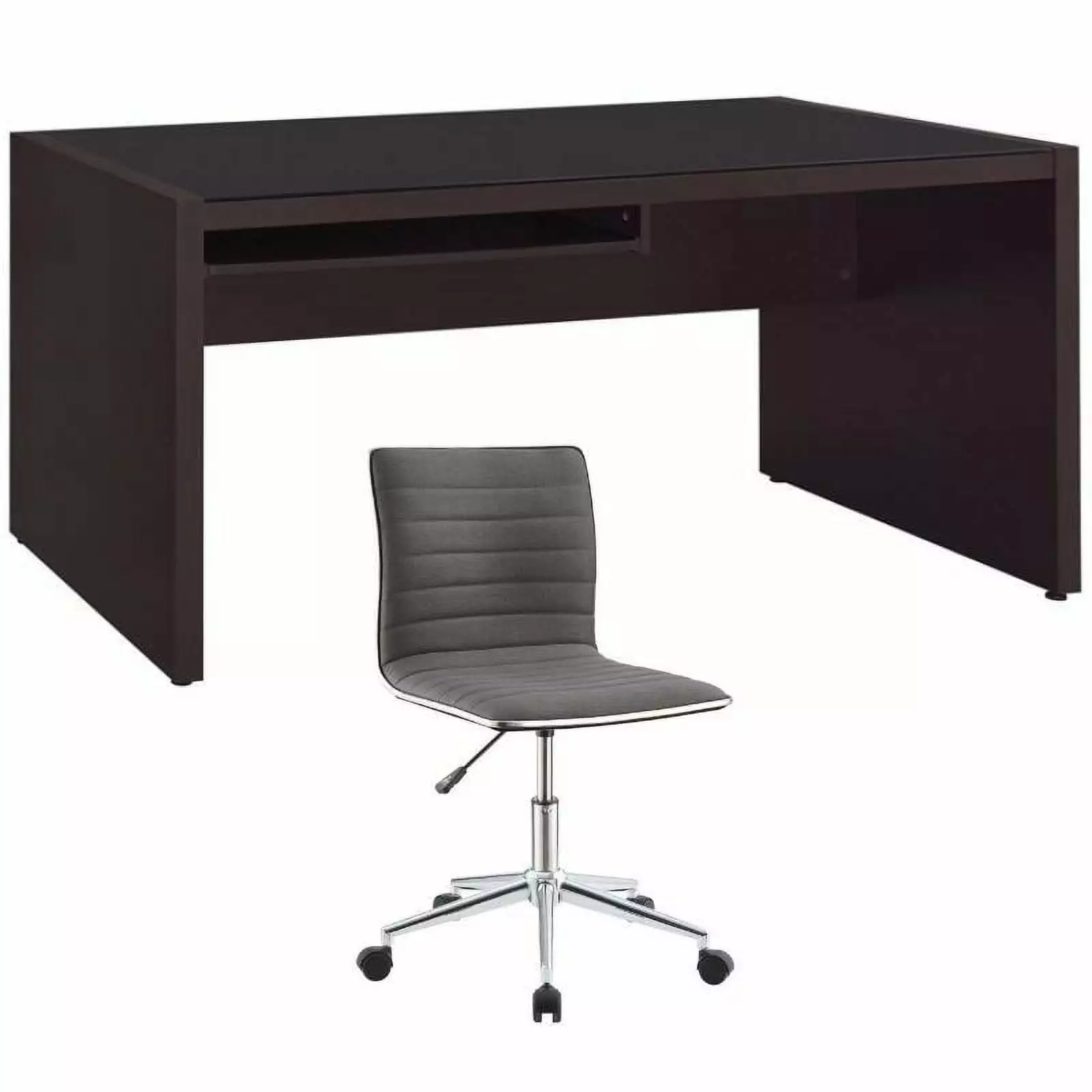 Home Square 2 Piece Furniture Set Computer Desk and Adjustable Office Chair