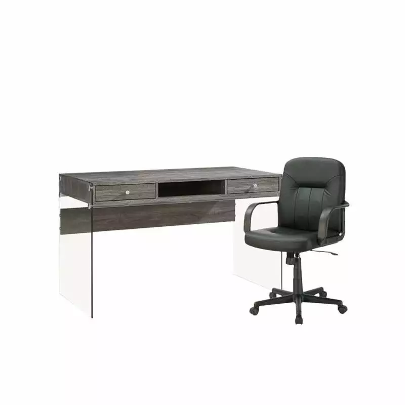 2 Piece Office Set Modern Desk and Ergonomic Chair Home Office Furniture Bundle Home Square