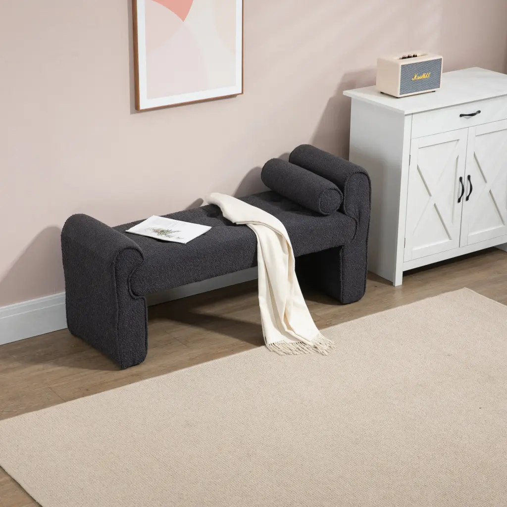 Coolmore Modern Ottoman Bench Loop Gauze Bedroom or Living Room coolmore w-395