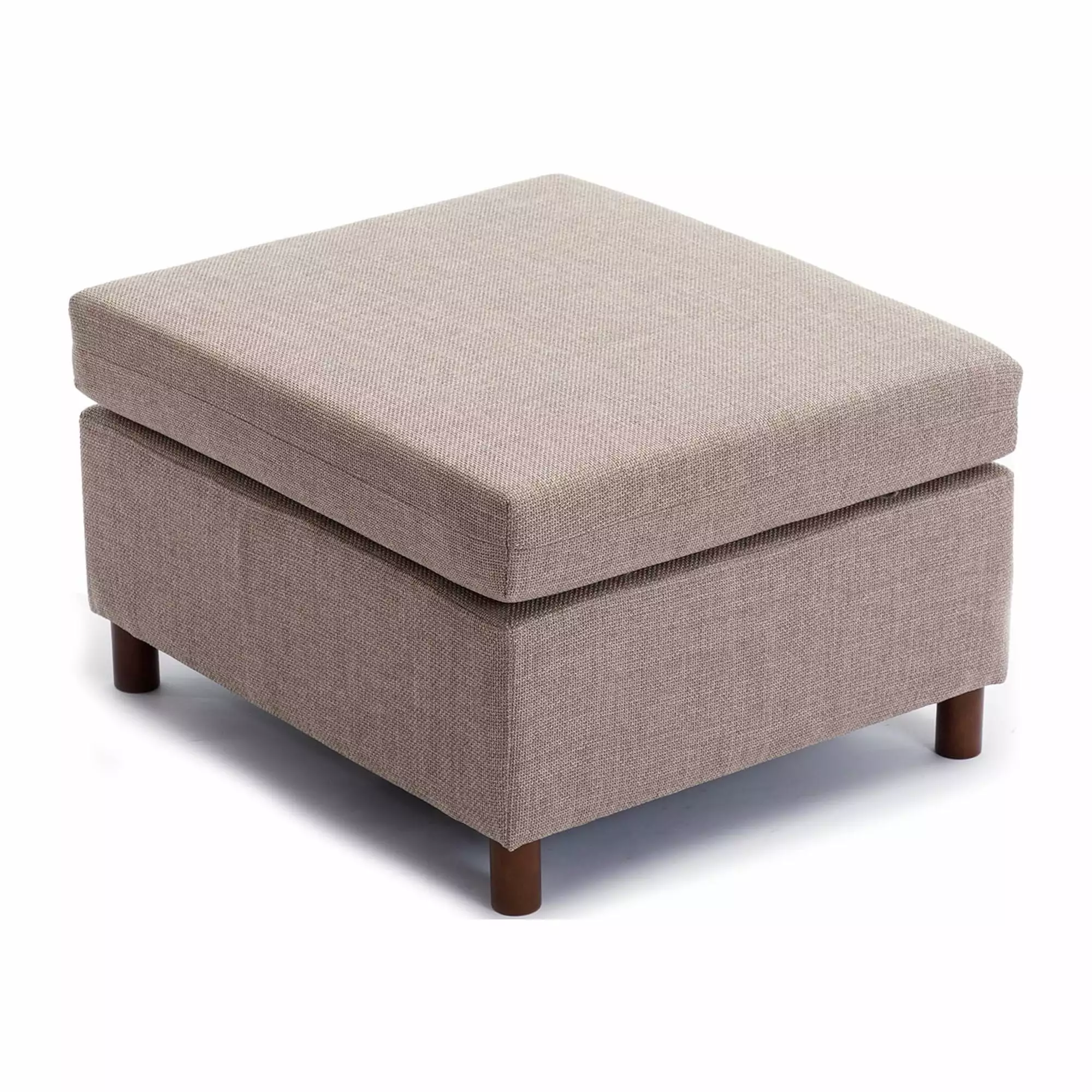 Single Movable Ottoman Modular Sectional Sofa Couch Without Storage Non-Removable Grey Cushion GUTALOR