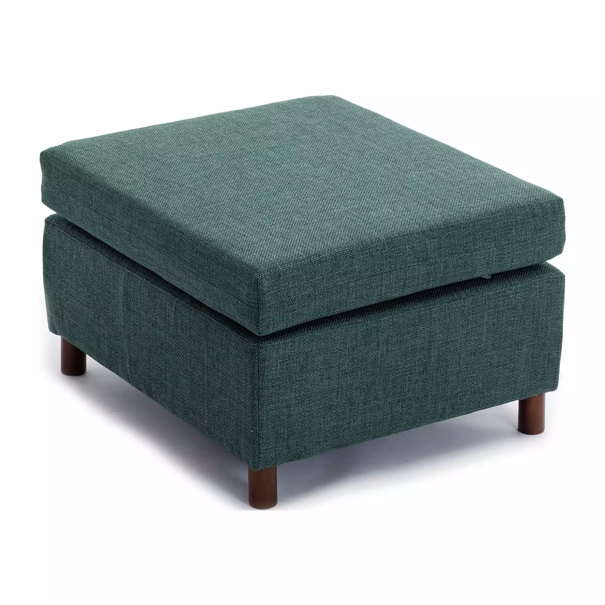 Single Movable Ottoman Modular Sectional Sofa Couch Without Storage Non-Removable Green Cushion GUTALOR