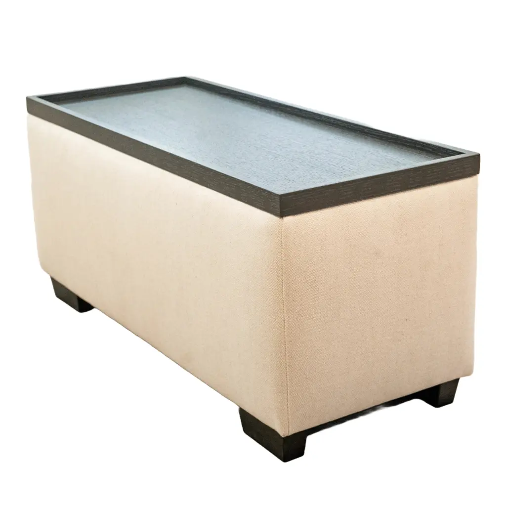 Linen Upholstered Storage Ottoman Living Room Console Sofa Couch kanepe