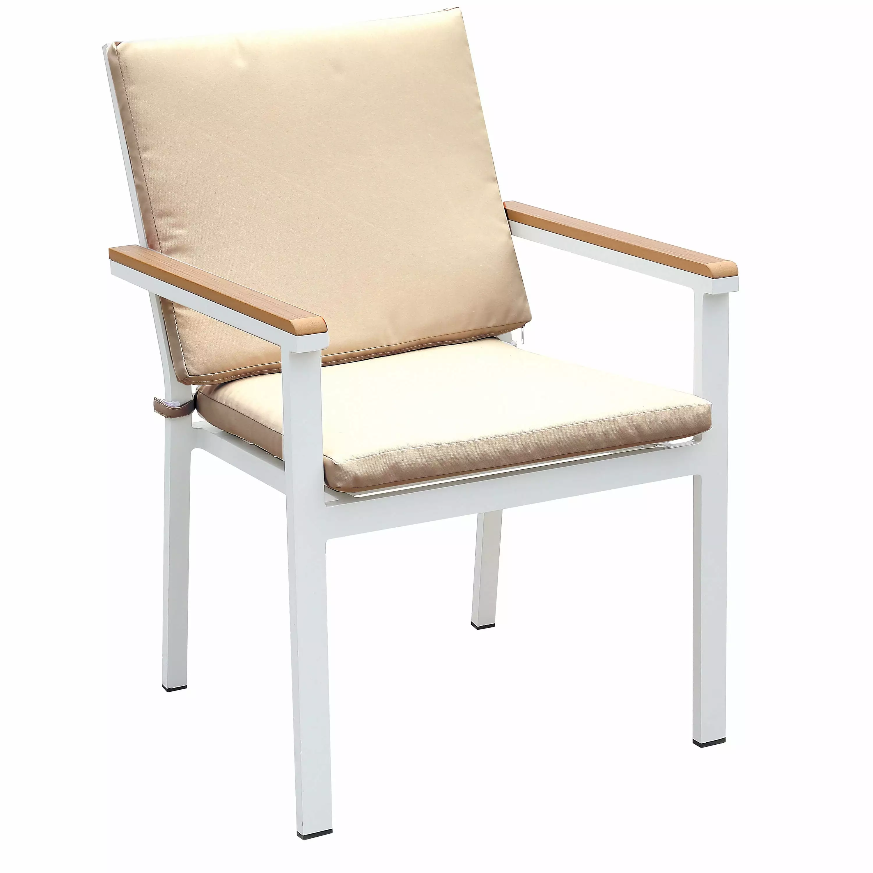 Furniture America Fabric Tinna Outdoor Arm Chairs - Set 2 White