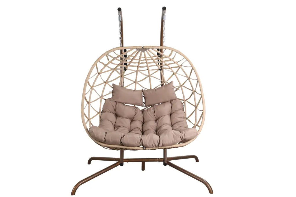 Outdoor Egg Swing Chair Stand, Thick Cushions And Pillow Deep Seat t2586
