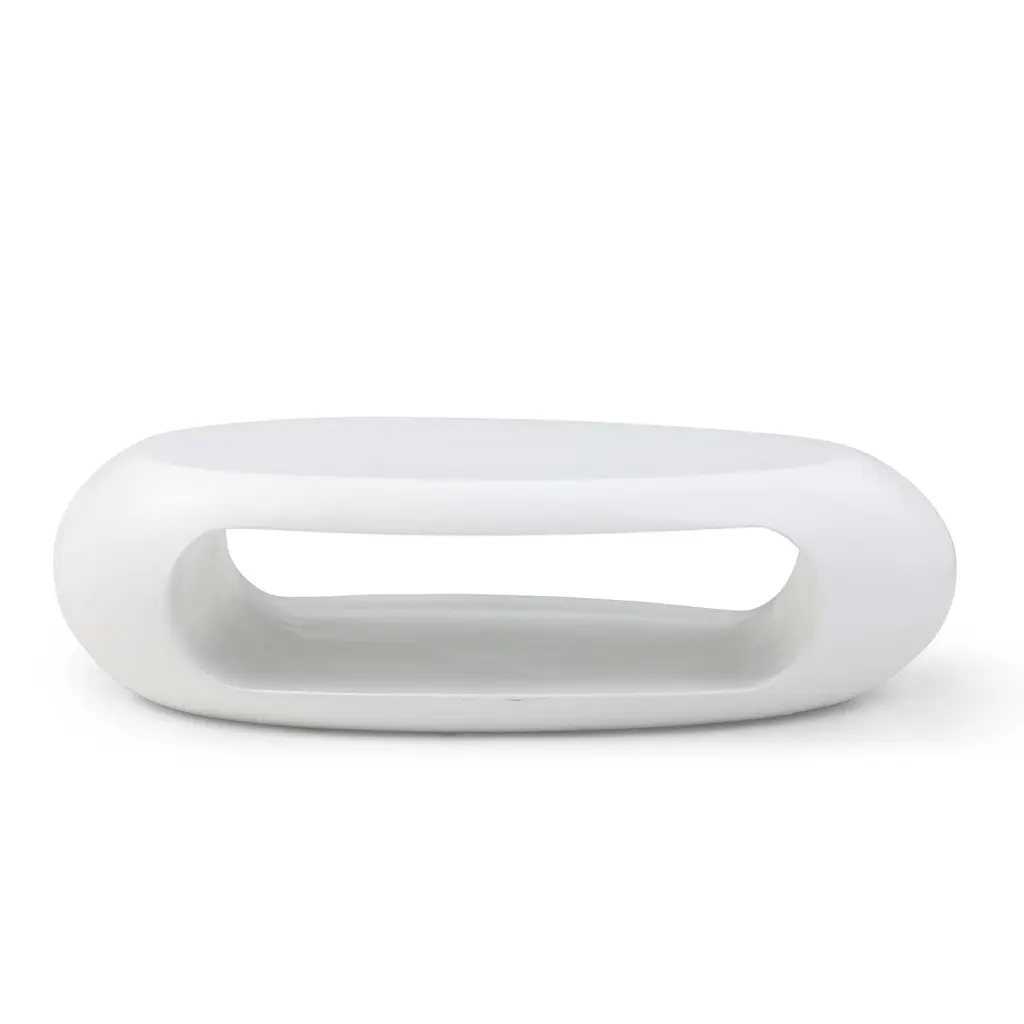 48.42 Inch Modern Oval Coffee Table Robust Fiberglass Center Cocktail Table justone interior