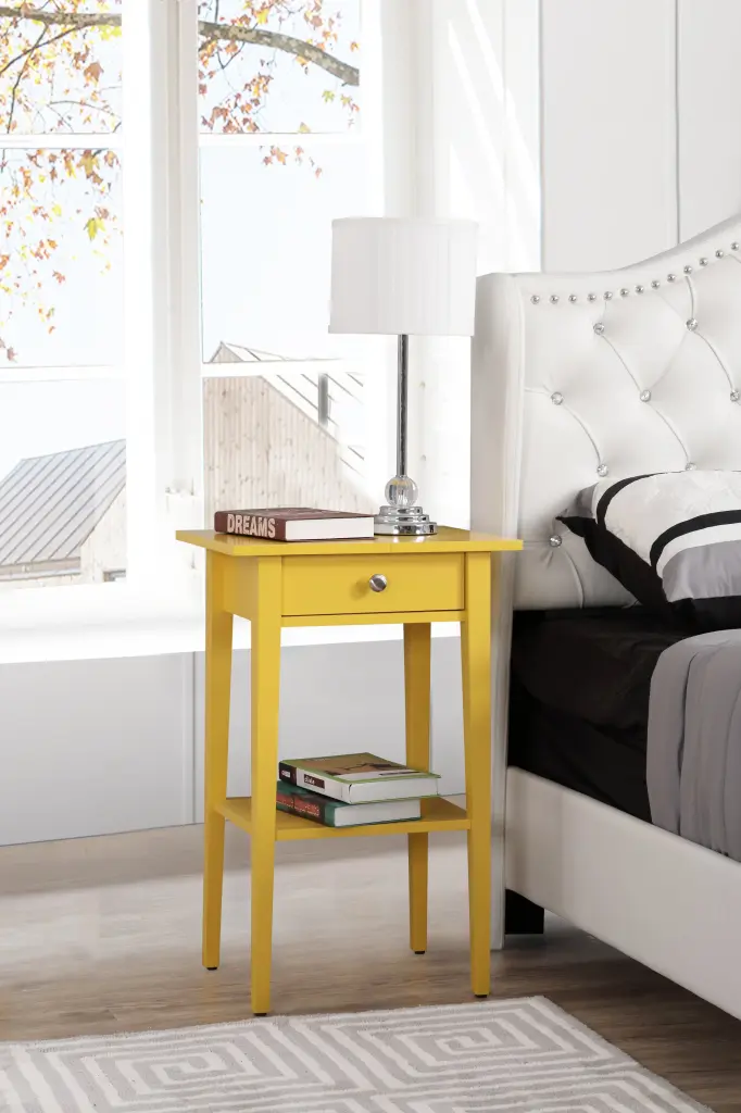 Dalton G033 N Nightstand Yellow Particle Board glory furniture