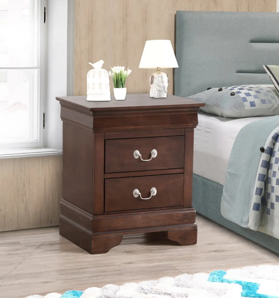 Louisphillipe G02125 N Nightstand Cappuccino Beige Particle Board glory furniture