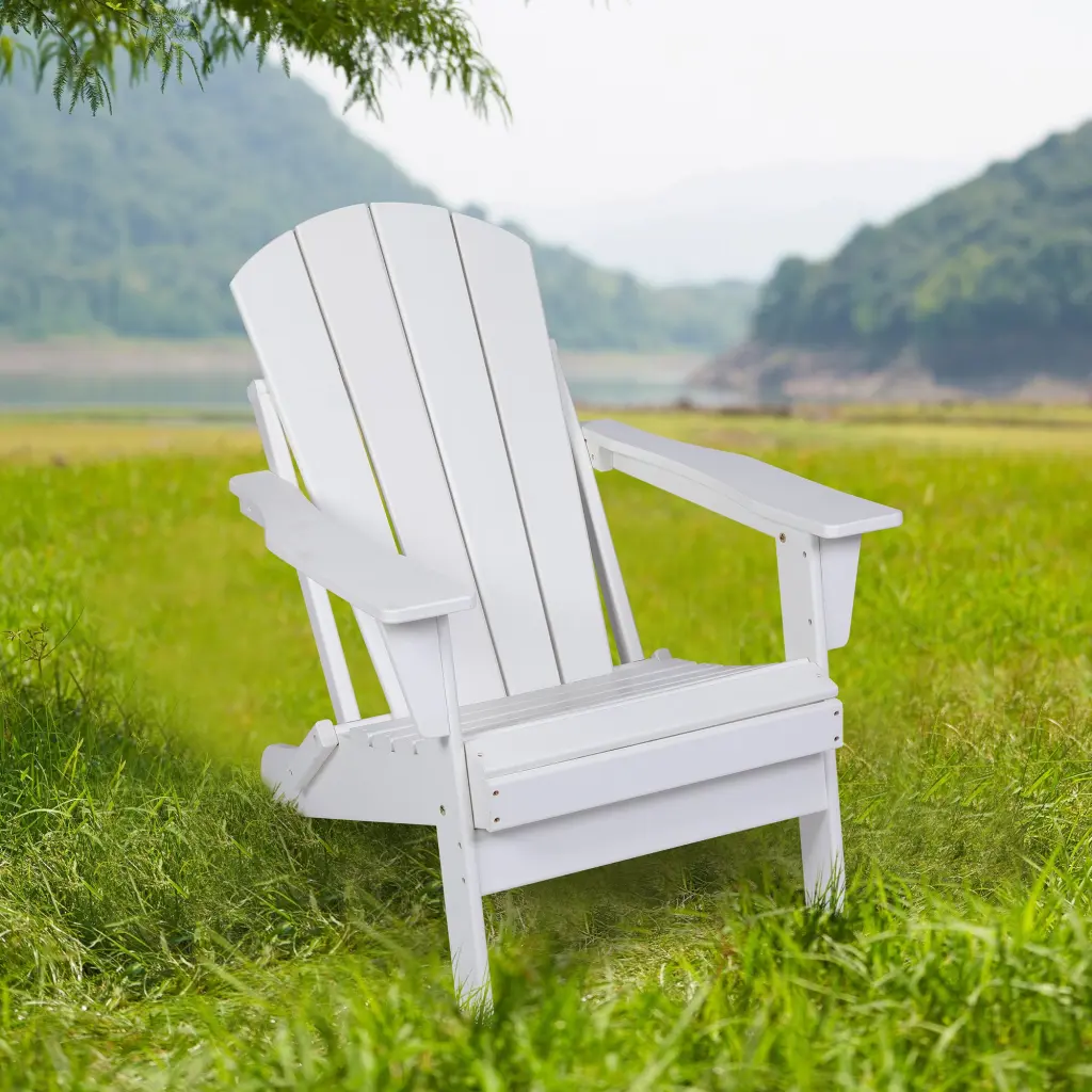 Folding Adirondack Chair Relaxing Stackable Arm Rest Ergonomic HDPE ieo furniture