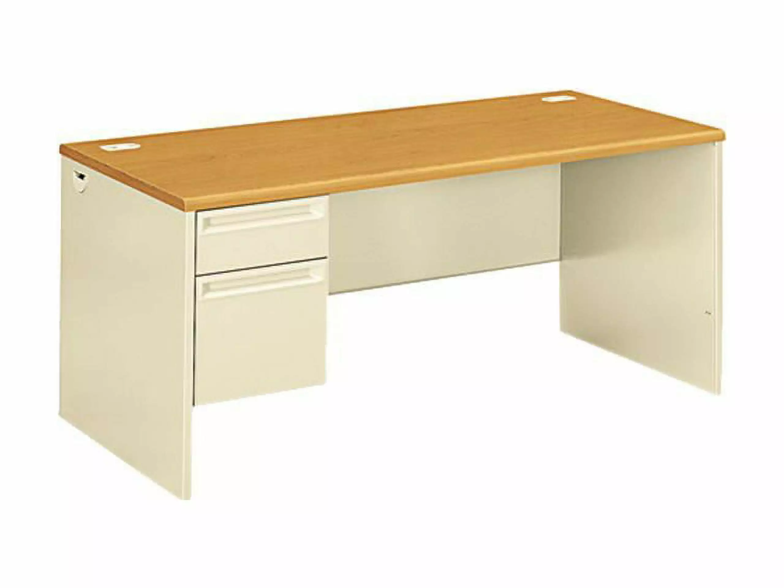 HON 38292LCL 38000 Series Left Pedestal Desk Lock Harvest Putty Office Desk