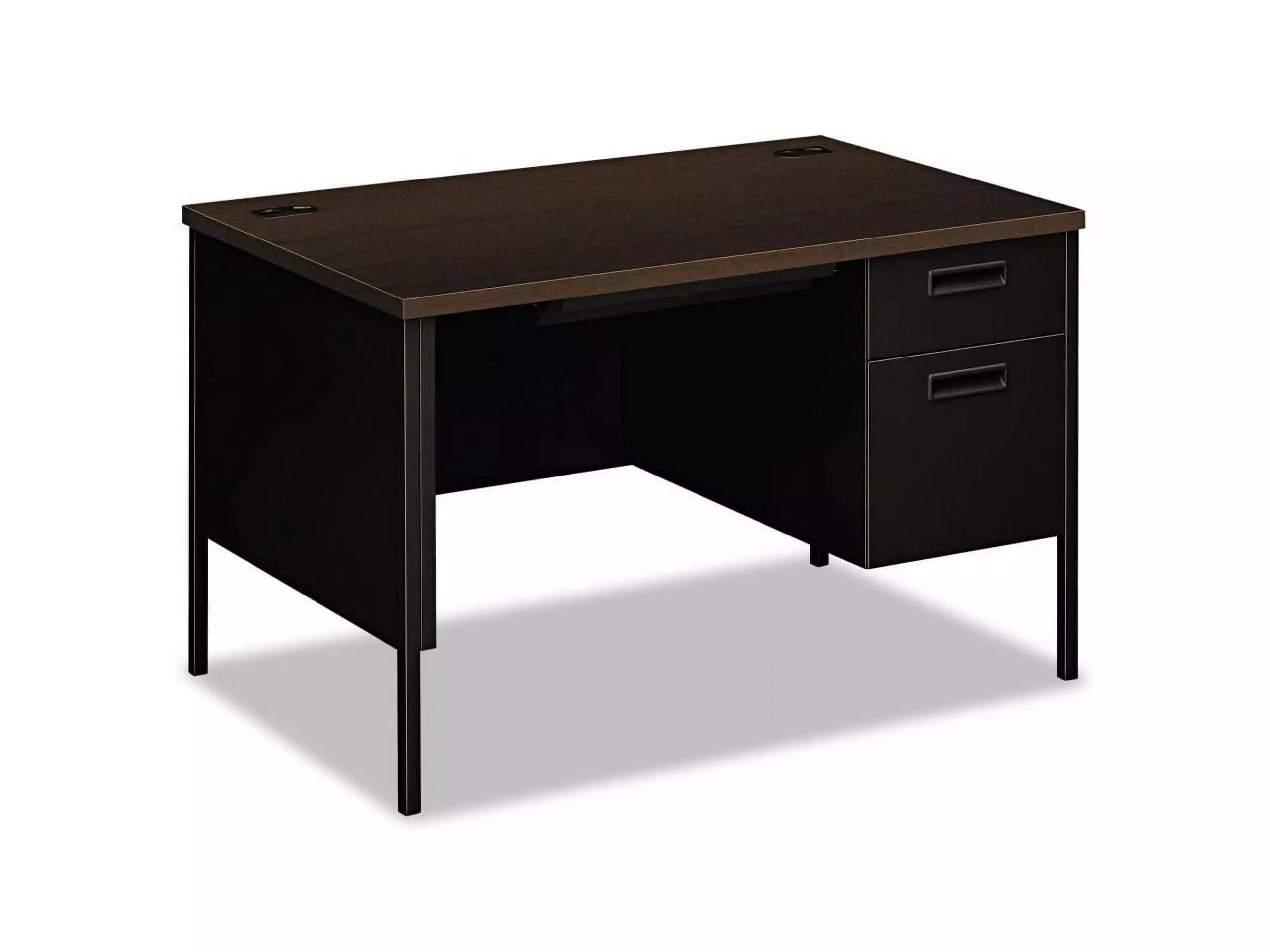 HON Metro Classic Right Pedestal Desk 48w x 30d x 29.5h Mocha Black