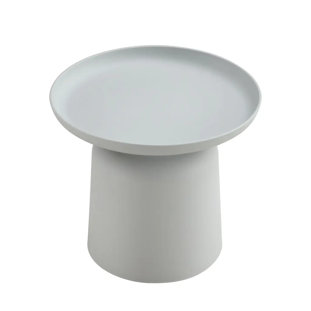 Grey Side Table Plastic Indoor Outdoor Use Lightweight End Table Patio d-n furniture