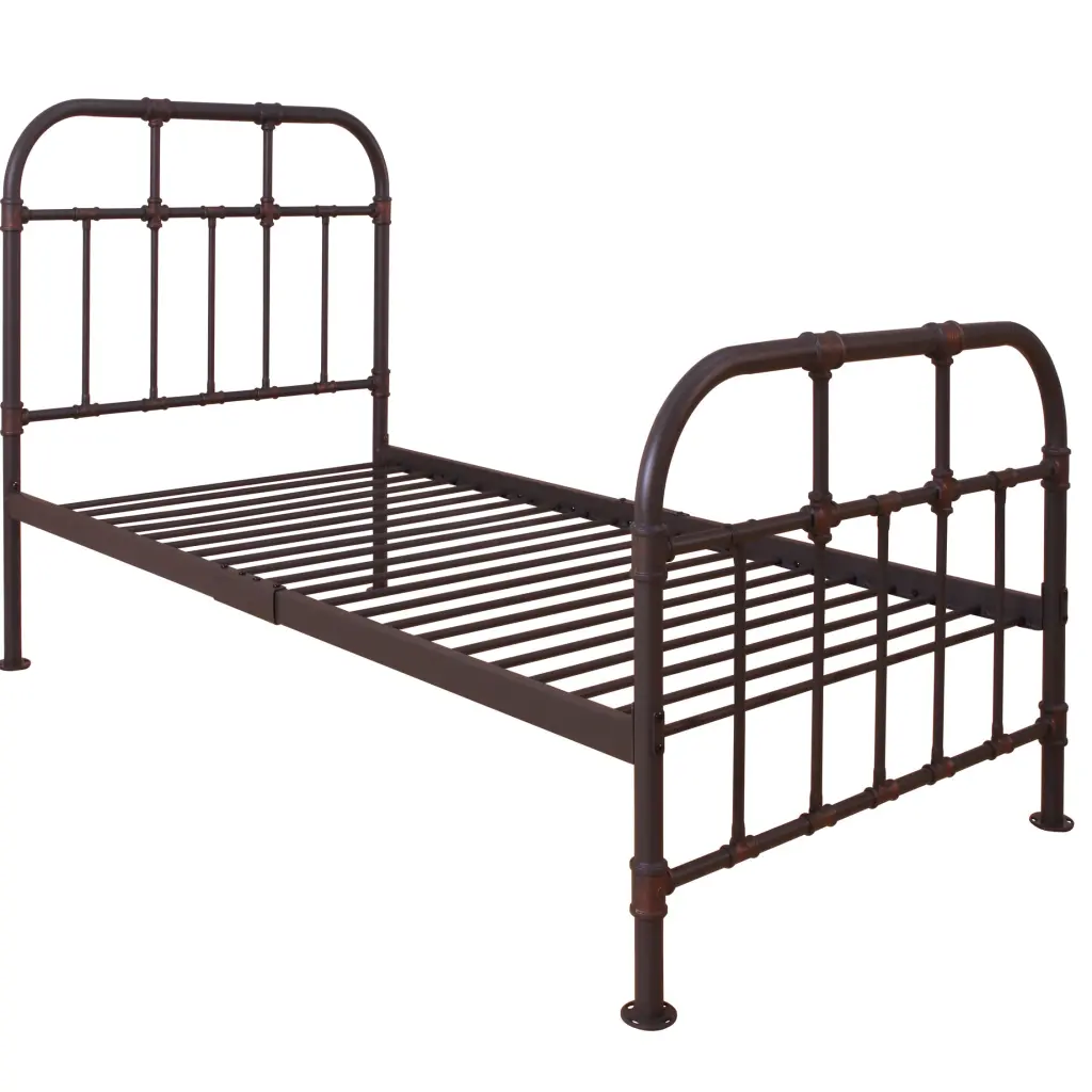 Sandy Grey Open Frame Twin Platform Bed Box Spring Not Required Grey Wood Bed Frame furniture max