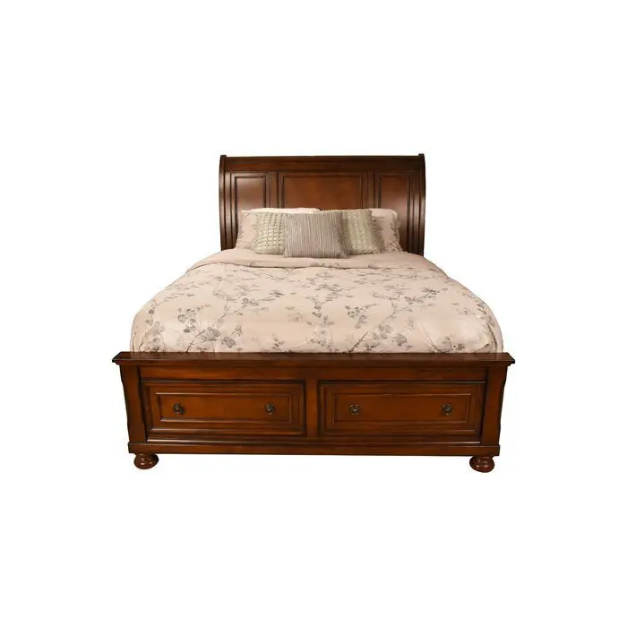 Baltimore King Storage Platform Bed Dark Walnut Box Frame Wood Construction galaxy home furnishings