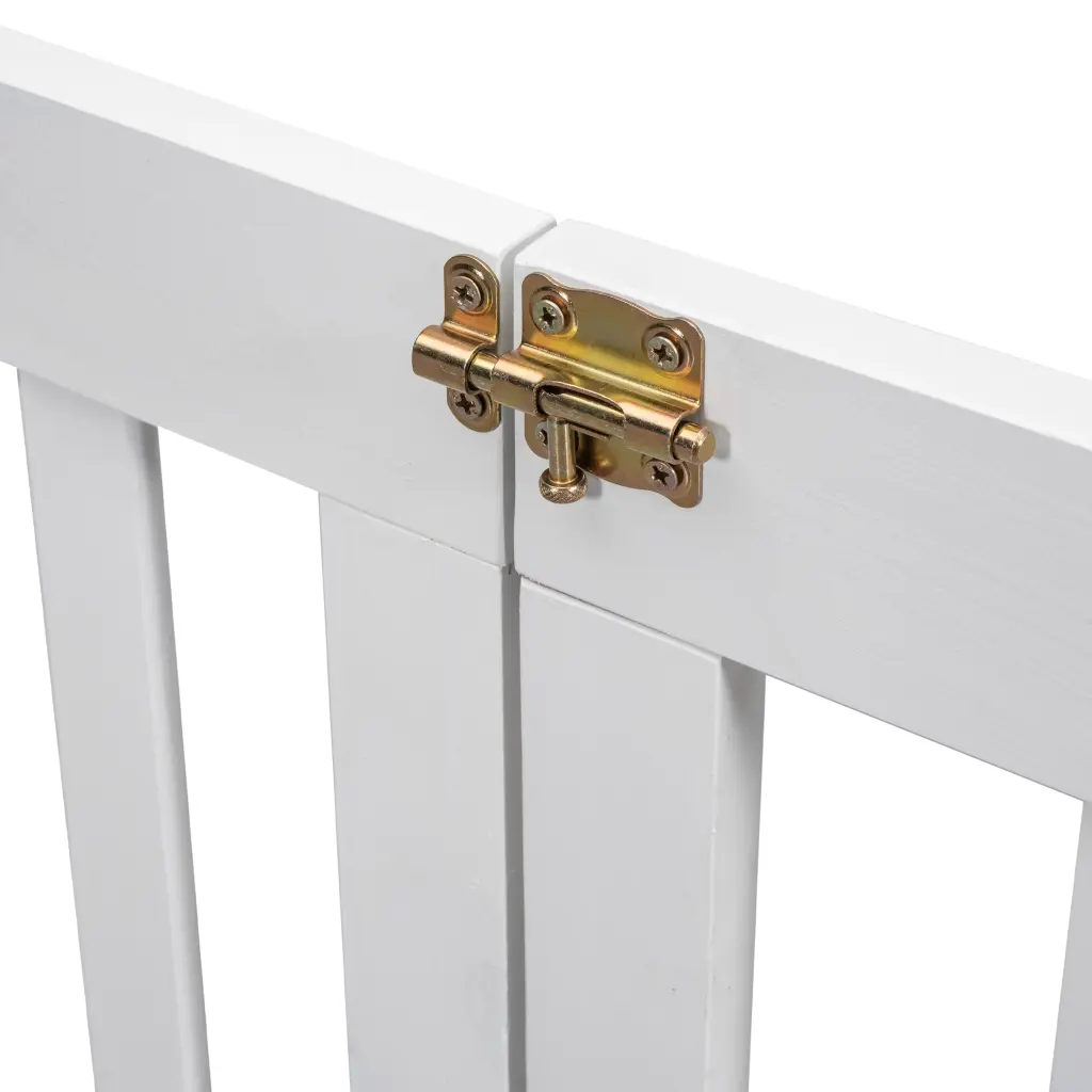 Full House Influenced Headboard Floor Bed Fence White Full Wood Frame inspirit