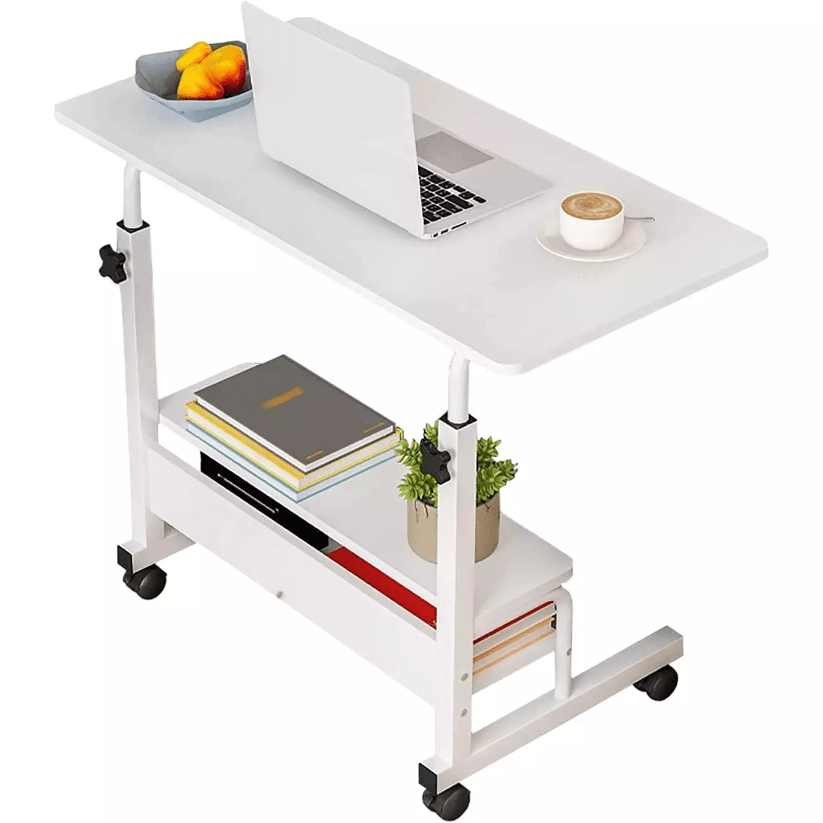 WM Adjustable Student Study Desk Portable Computer Desk 31.5x15.7 Inch White FHWM-C