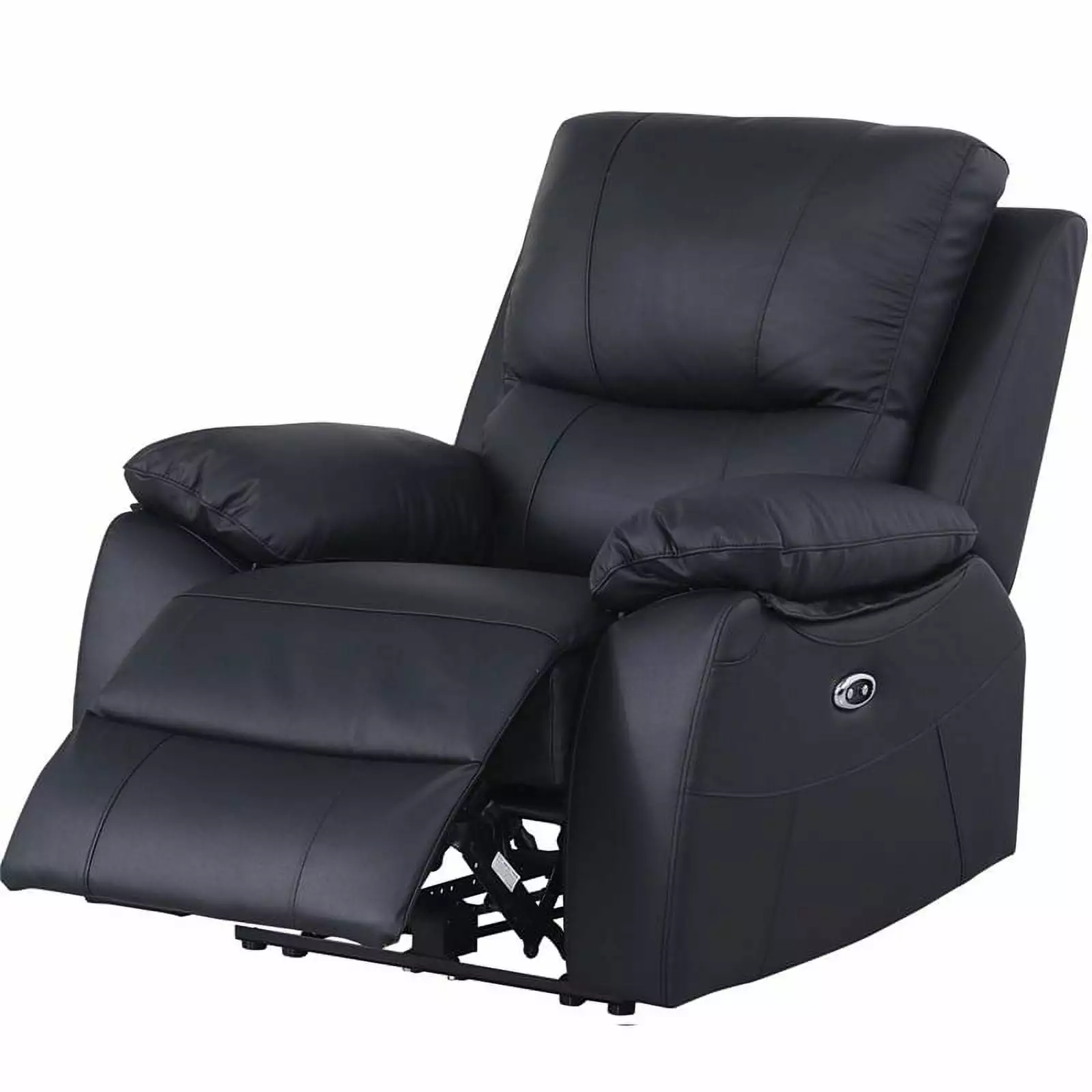 Alexent Leather Armchair Recliner Electric Power Lift Reclining Sofa Black Luxury Living Room Chair