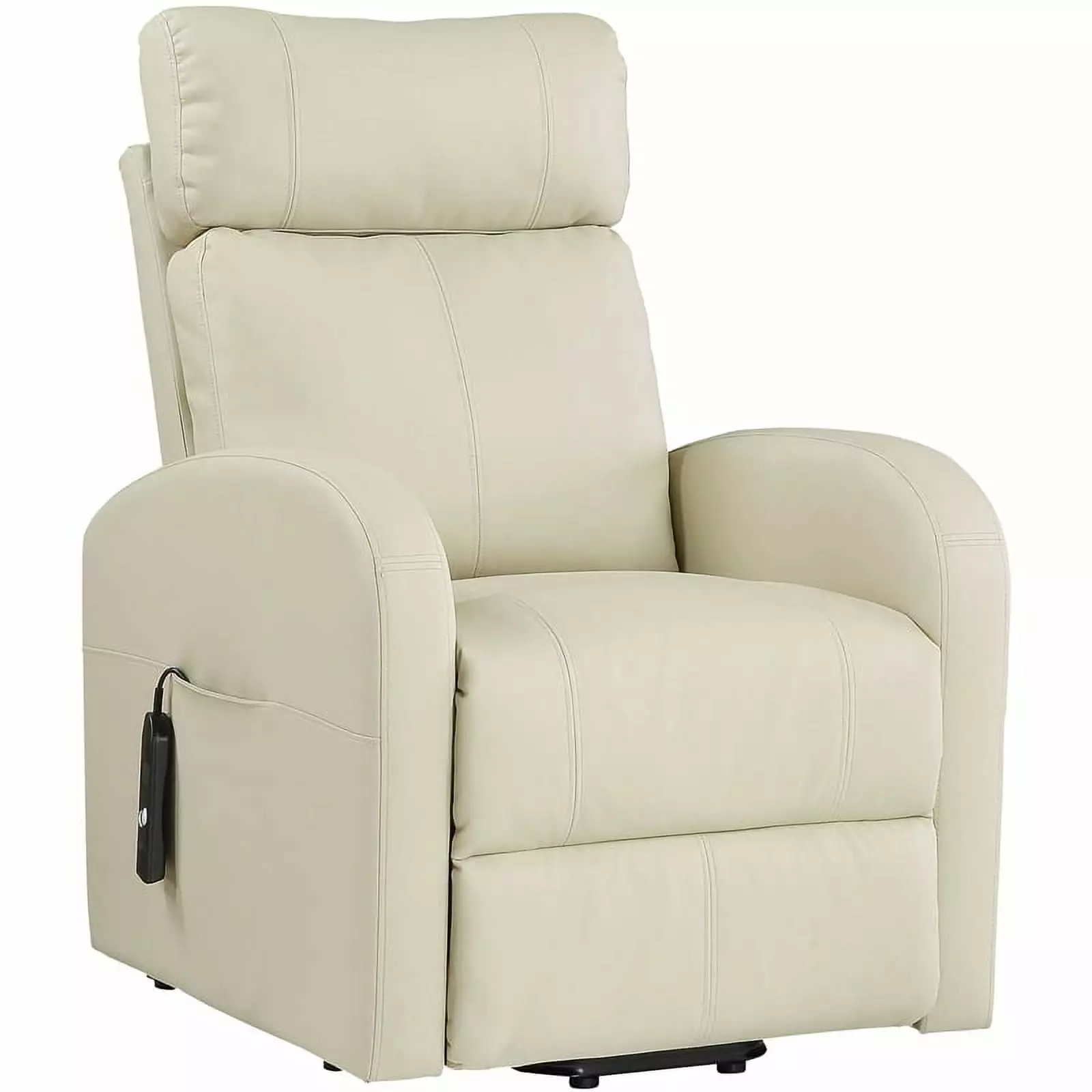 Bowery Hill Contemporary Power Lift Recliner Beige PU Modern Living