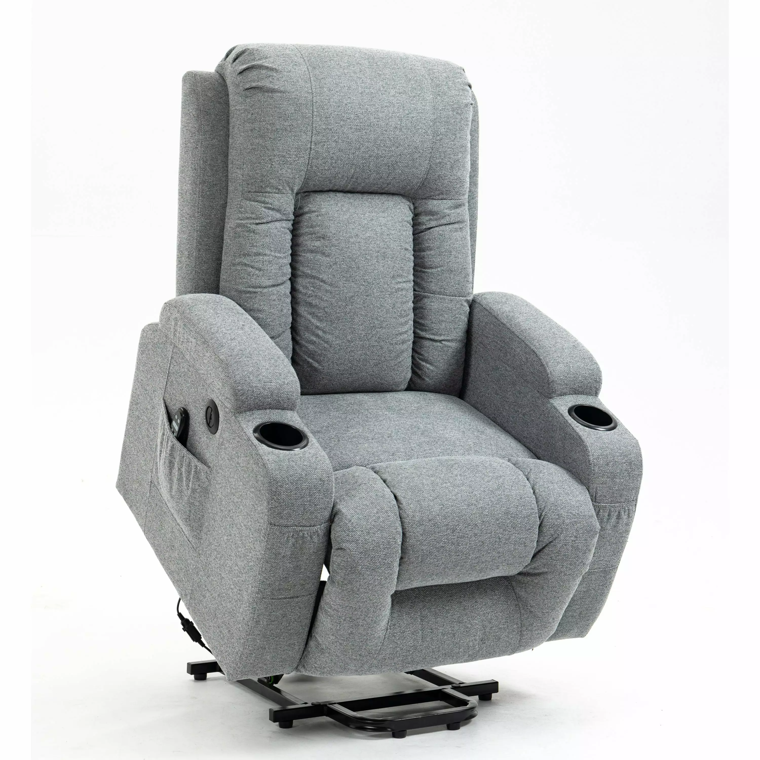 Logan Power Lift Recliner Gray Go Green Woods