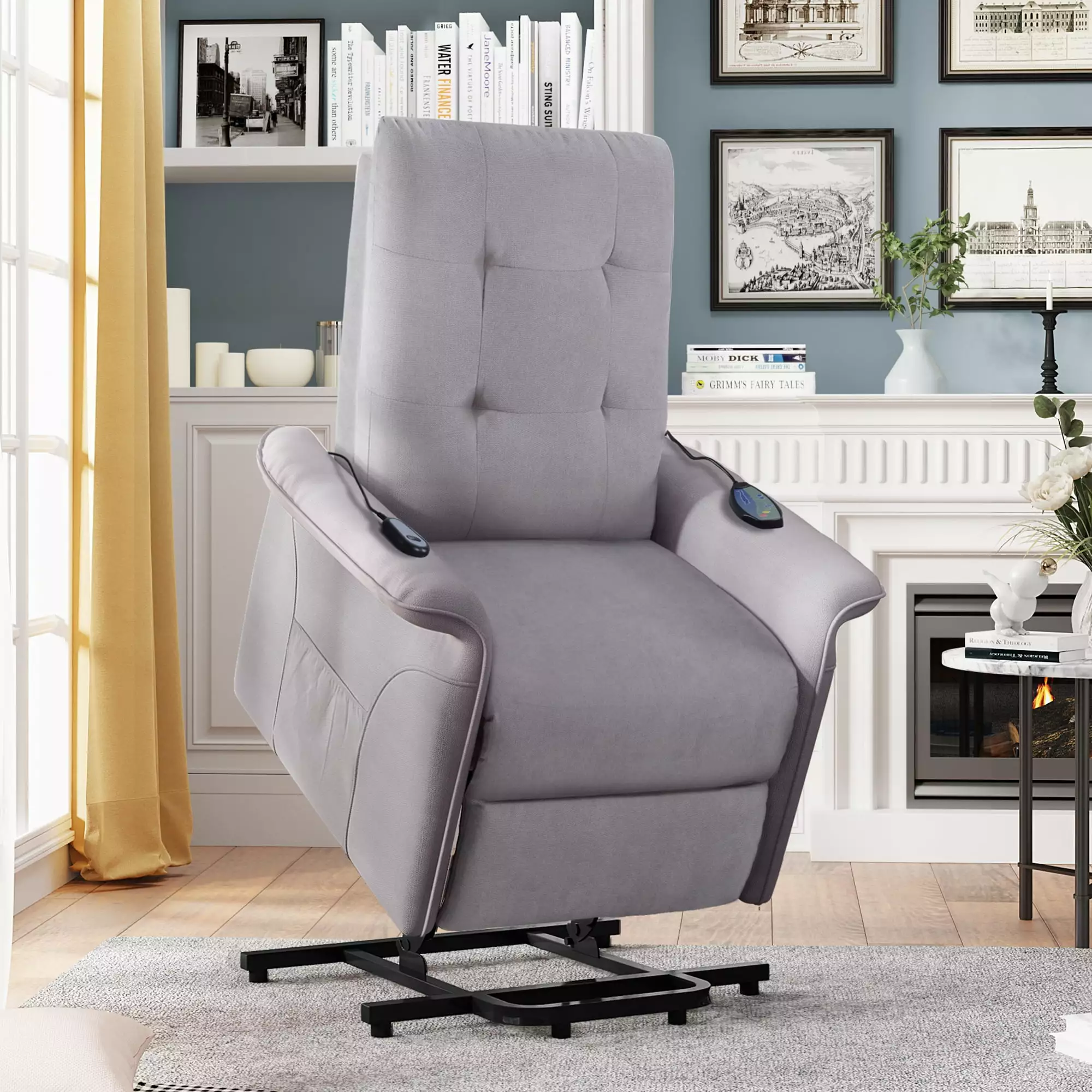 Homiyad Power Lift Chair Elderly Adjustable Massage Function Recliner Living Room