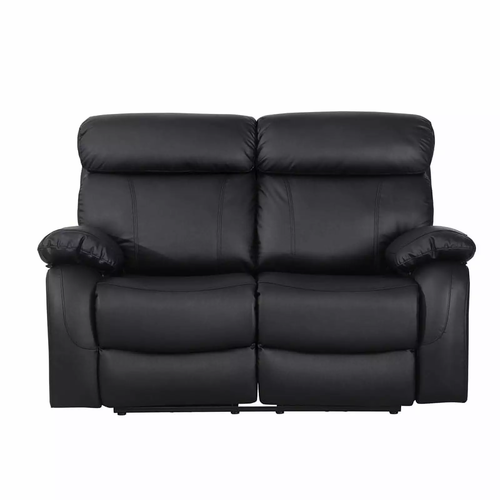 Pemberly Row Leather Recliner Loveseat Power Lift Reclining Sofa Black