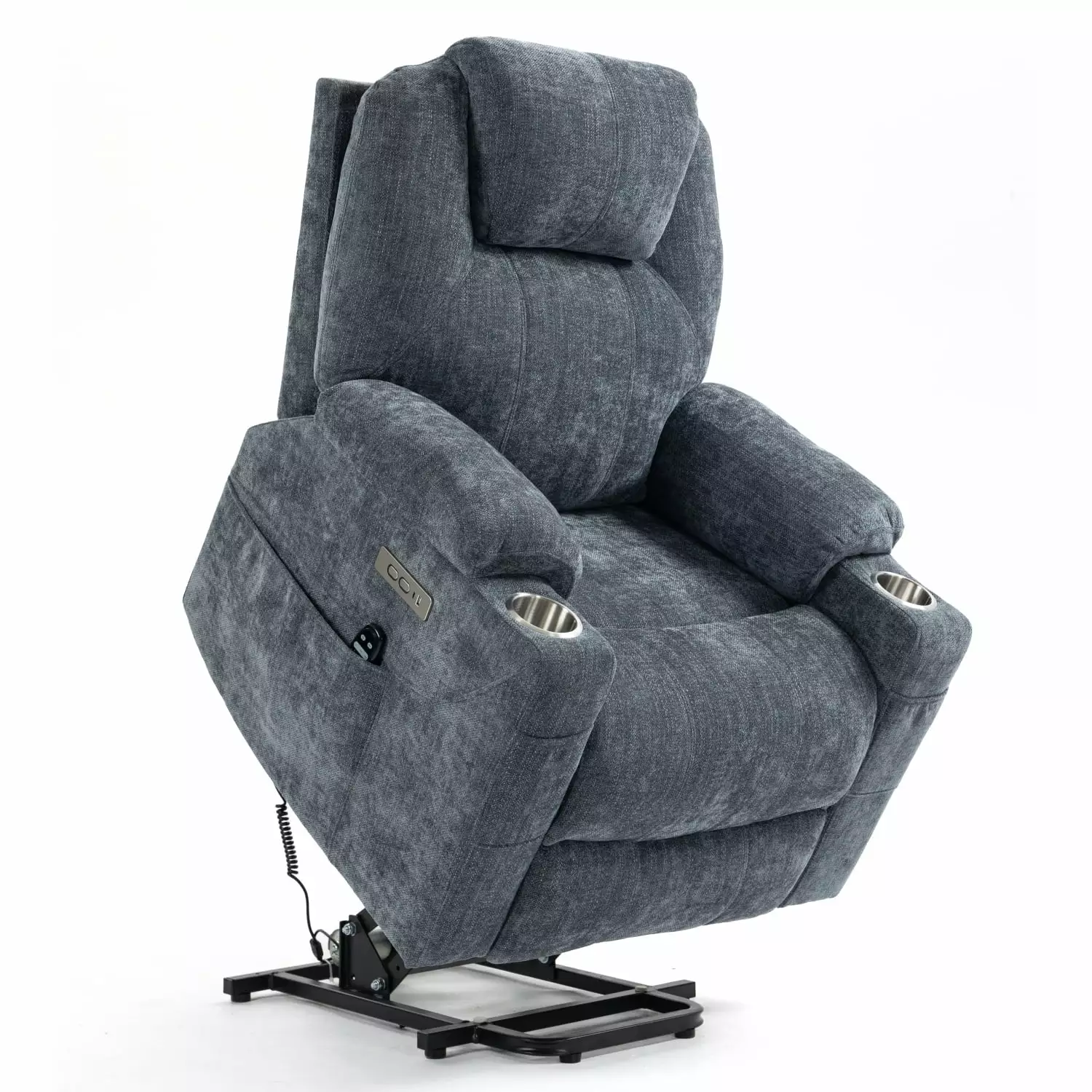 Okin Motor Power Lift Recliner Chair USB Type-C Ports and Cup Holders Ponnky