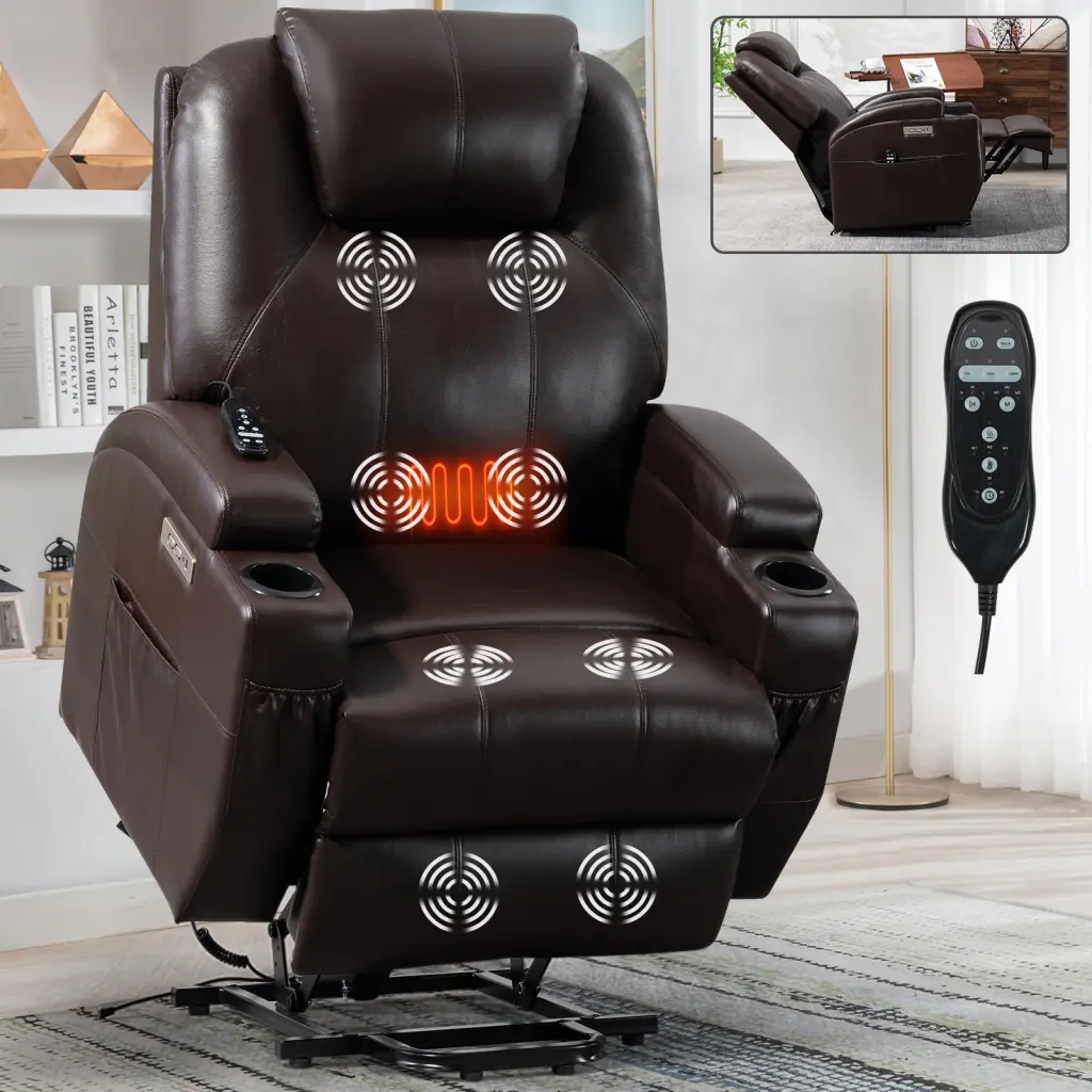 Okin Motor Power Lift Recliner Chair Elderly Up to 350Lbs rnb
