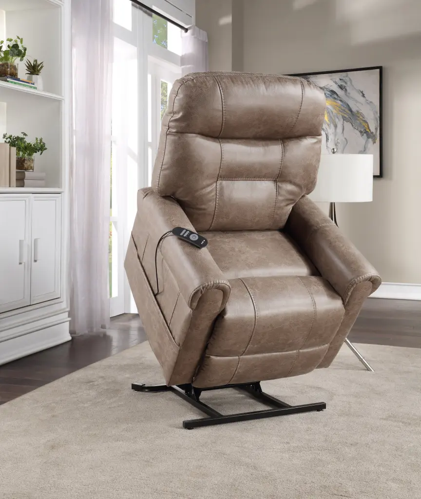 Timeless Rolled Arm Power Lift Chair Recliner Heat Adjustable Massage steve silver furniture