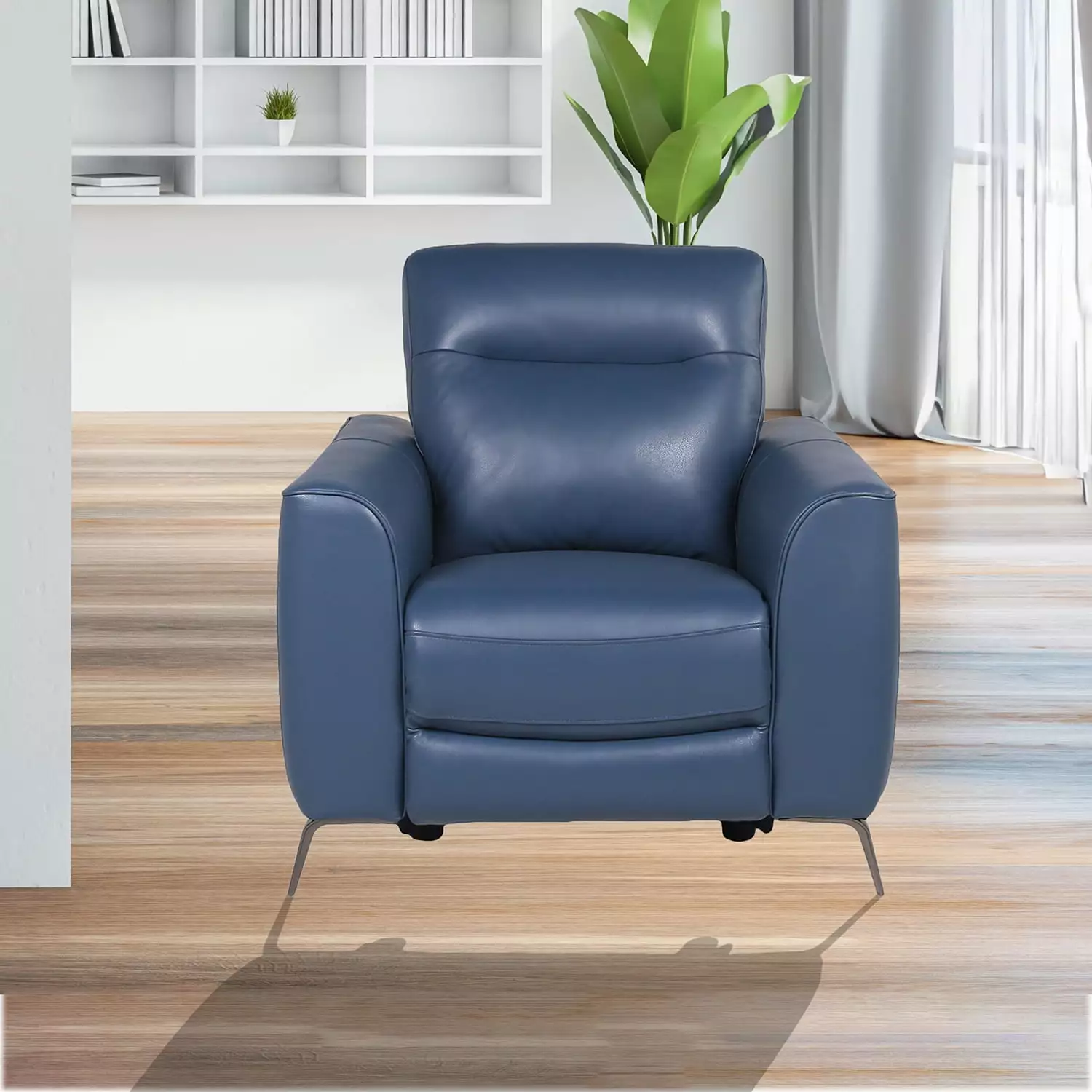 Topcobe Electric Power Lift Recliner Chair PU Leather Blue