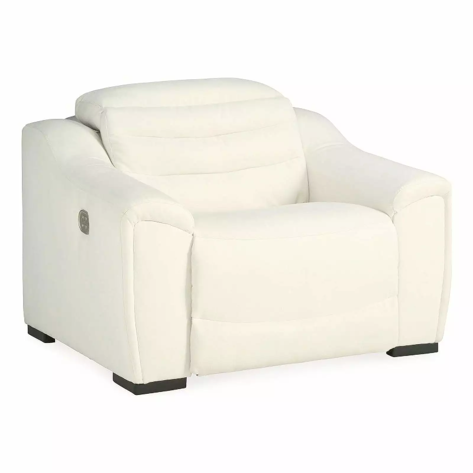Ashley Furniture Next-Gen Gaucho Faux Leather Power Recliner White - Modern Living Room Chair