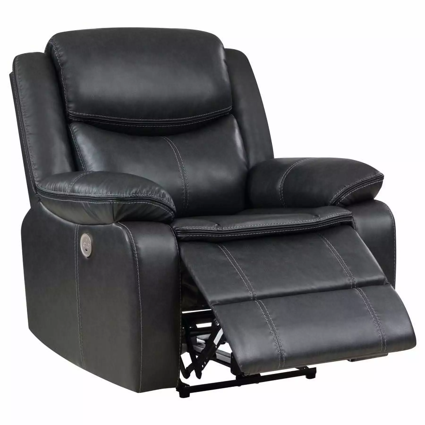 Sycamore Upholstered Power Recliner Chair Dark Grey Comfortable Living Room Furniture Coaster Company