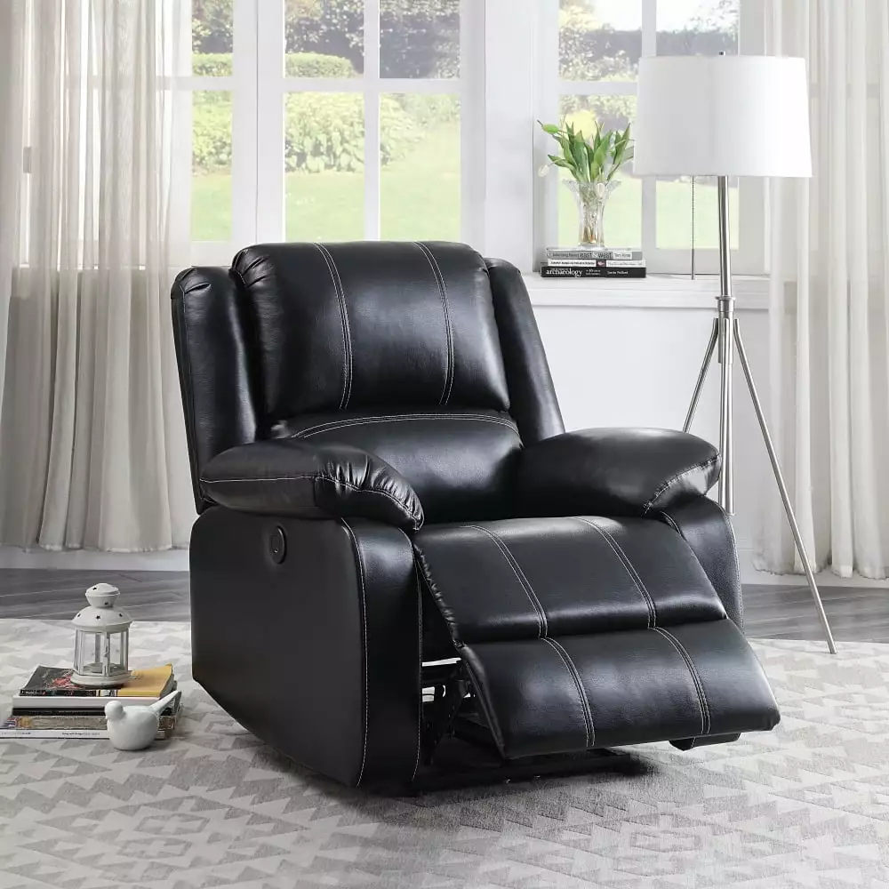 DeeHome Black Power Recliner USB Port - Modern Reclining Chair Charging