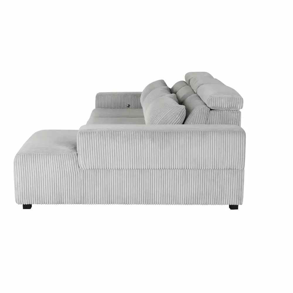 Global Furniture USA U5945 Fabric Power Armless Recliner 1 Pillow - Comfortable Seating