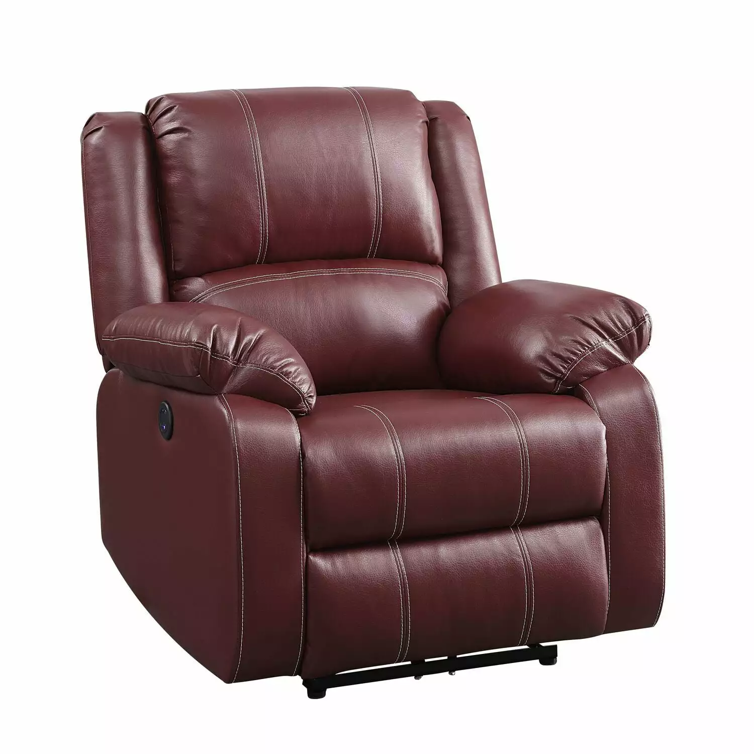 HomeStock Gothic Grace Power Recliner Red PU Living Room