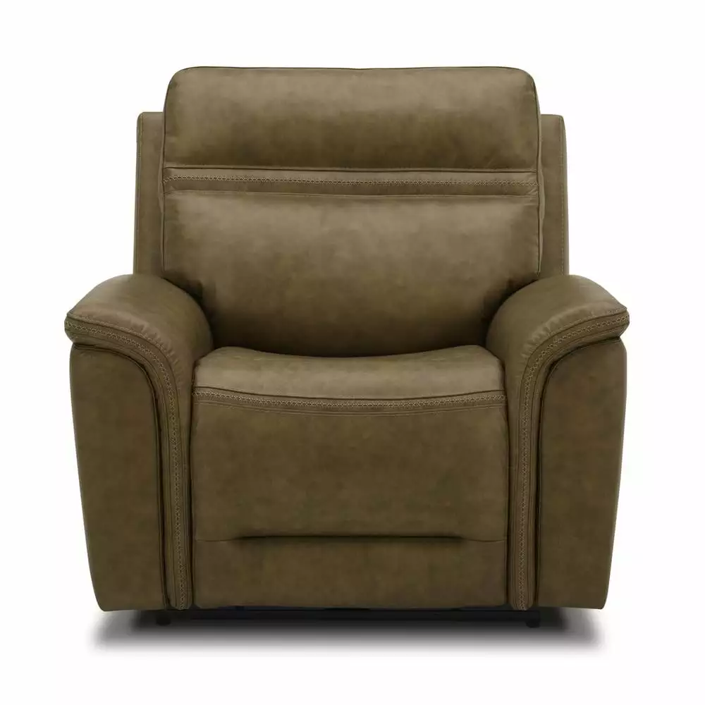 Liberty Furniture Cooper Transitional Leather Power Recliner Camel