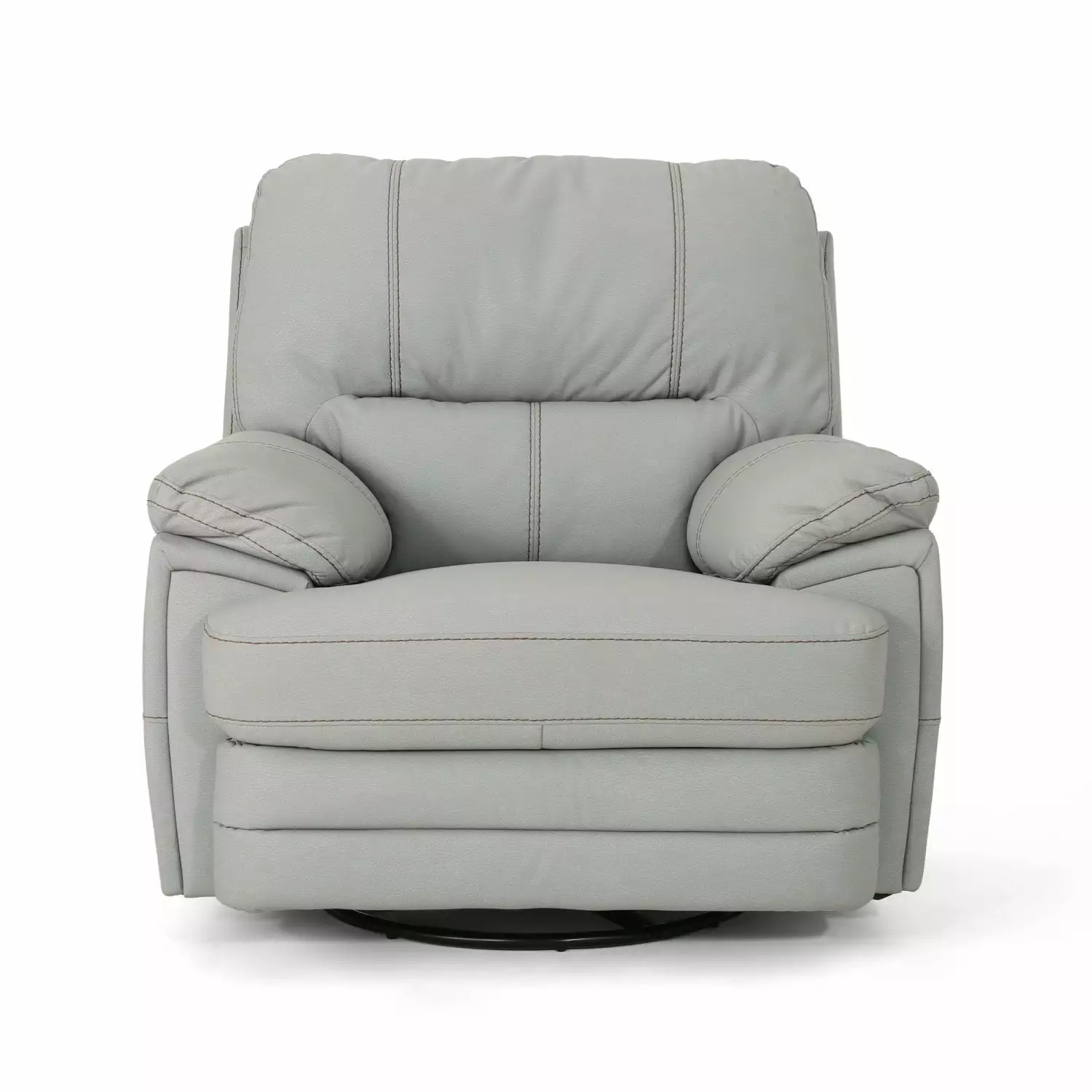 Miekor Furniture 39.5 Wide Faux Leather Power Swivel Standard Recliner B3A801