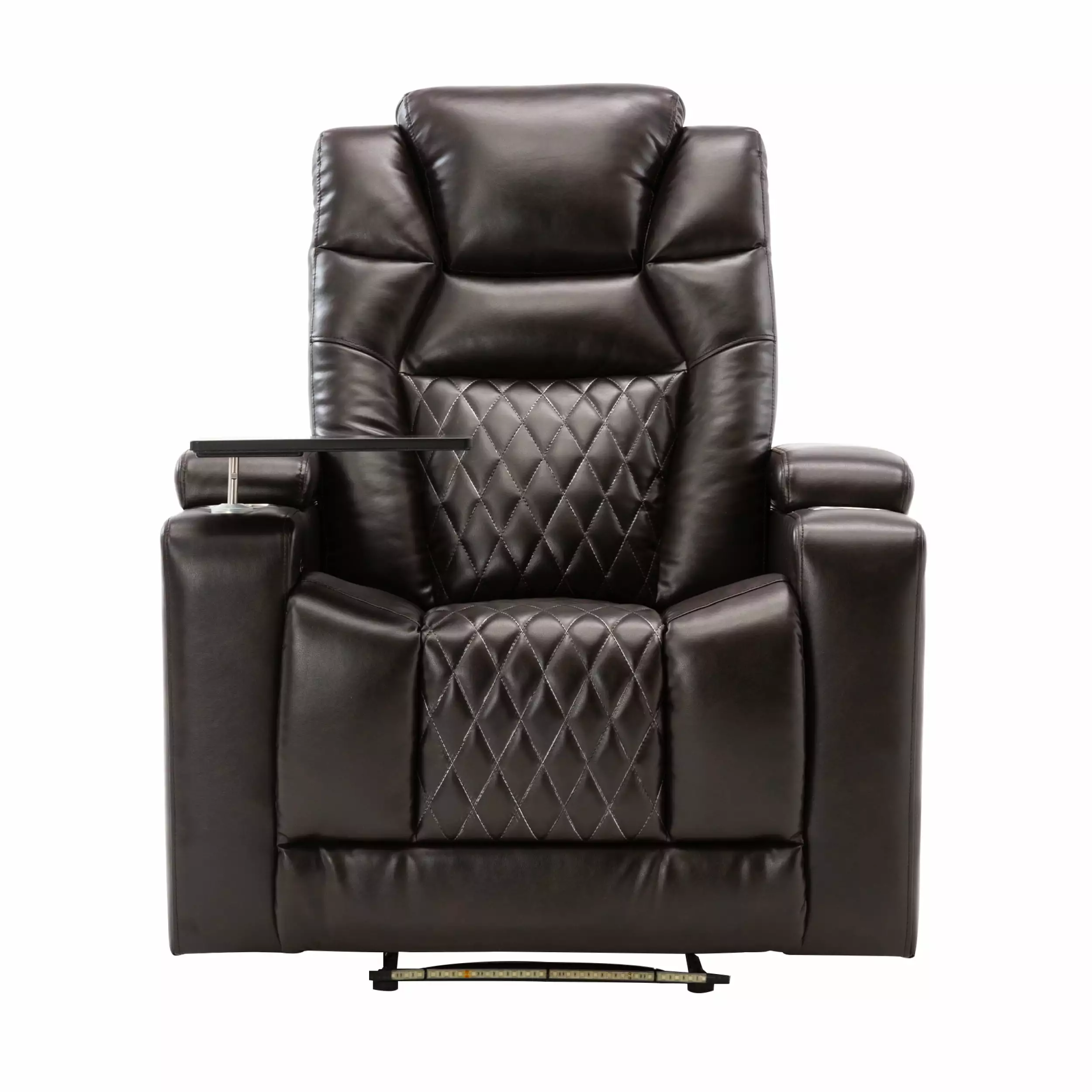 Motion Recliner USB Charging Port Hidden Arm Storage 360° Swivel Tray Table Home Theater Seating Miekor
