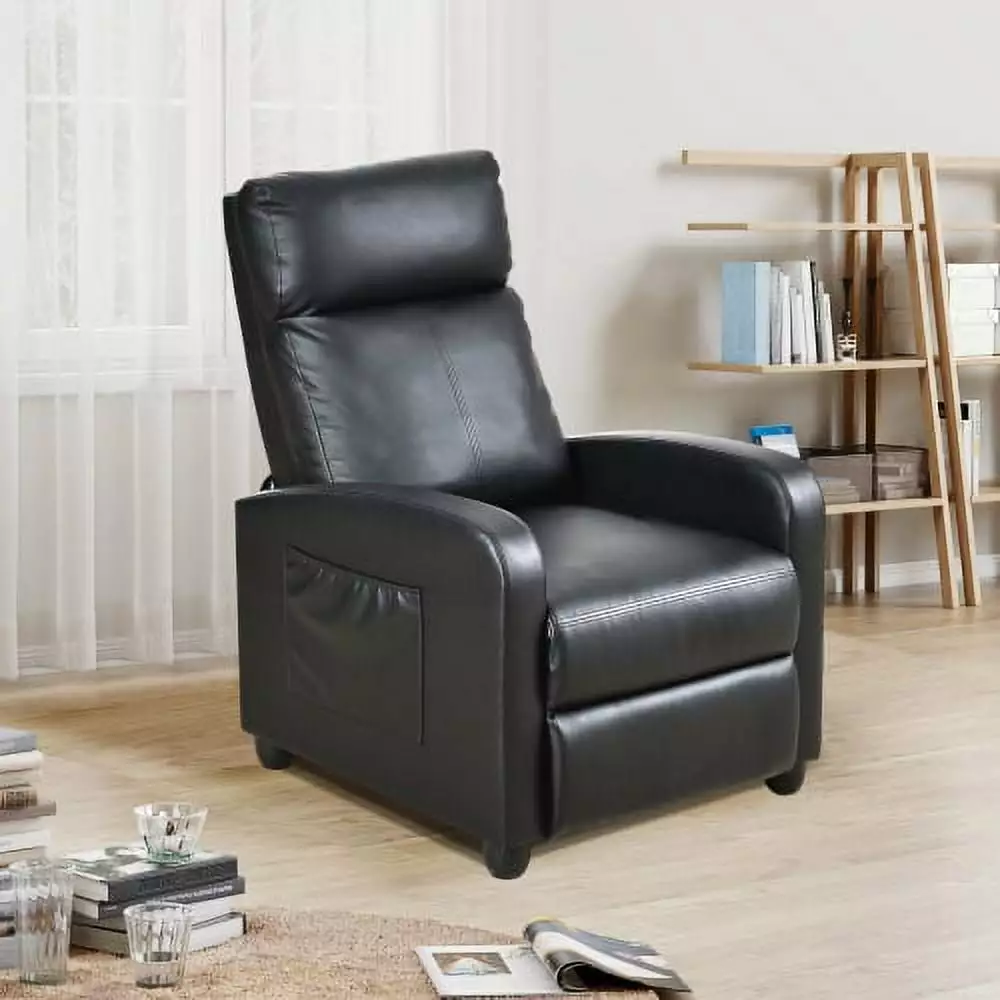 Zateety Recliner Chair Recliner Sofa PU Leather Adults Recliners Home Theater Seating Lumbar Support Reclining Sofa Chair ...