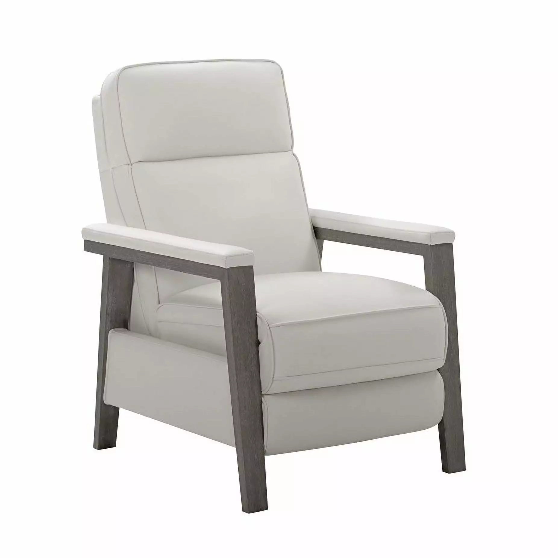 Barcalounger Ashland Push Thru Arms Recliner Cason Off White Leather